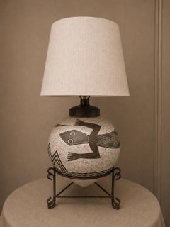 Lámpara de mesa «Rare Salamander» de Casual Lamps of California, con pie de hierro, sin usar