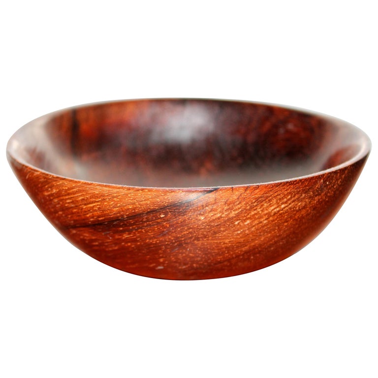 Rare Salisbury Artisans Turned Rosewood Bowl For Sale at 1stdibs