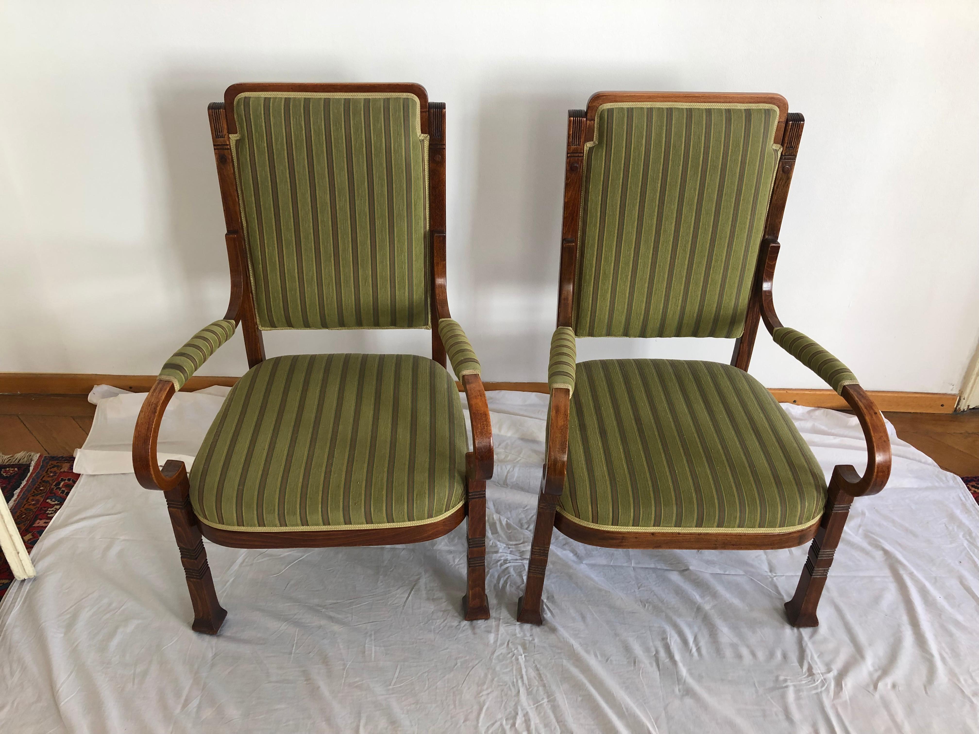 Rare Salon Armchairs Nr. 14 by Thonet, Set of Two In Good Condition For Sale In Vienna, AT