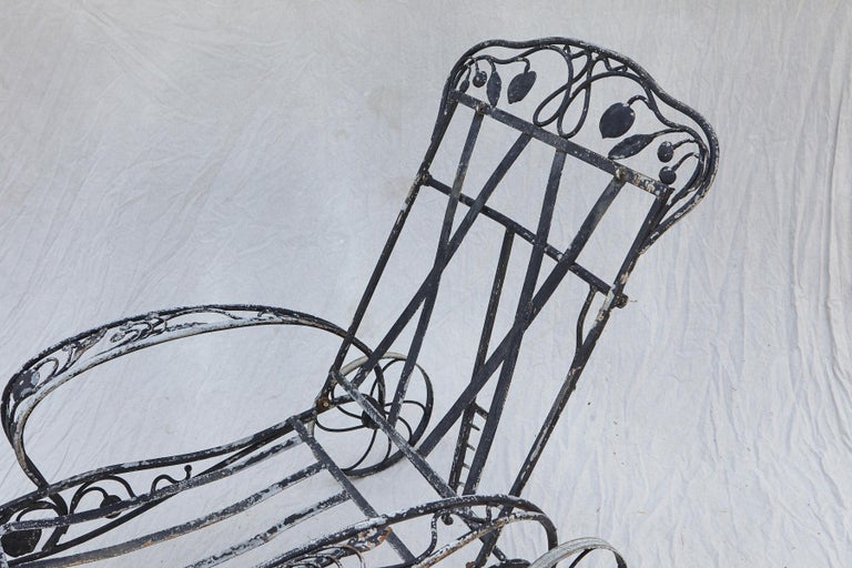 Rare Salterini Della Robbia Collection Wrought Iron Lounge Chair, No 2
