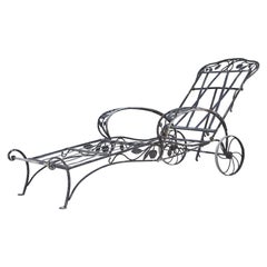 Rare Salterini Della Robbia Collection Wrought Iron Lounge Chair, No 2