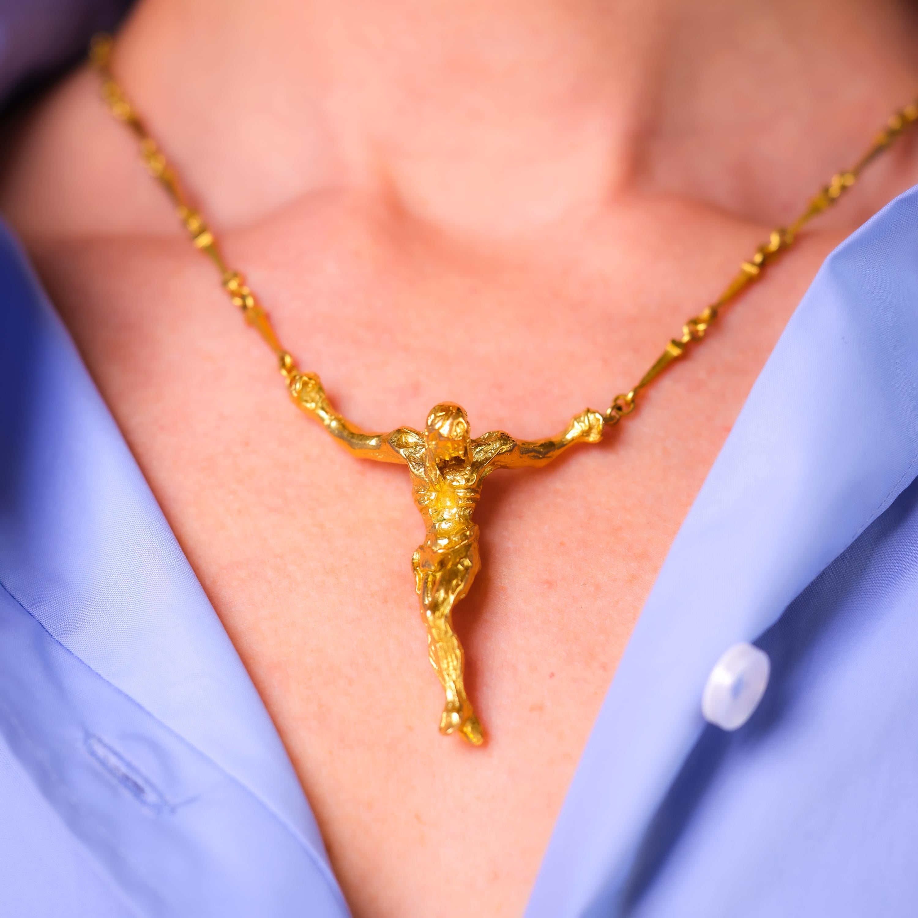 Seltener Salvador Dalí 18k Gold Cristo de San Juan de la Cruz Satz im Zustand „Hervorragend“ in Beverly Hills, CA