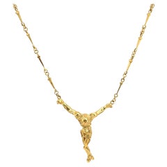Seltener Salvador Dalí 18k Gold Cristo de San Juan de la Cruz Satz