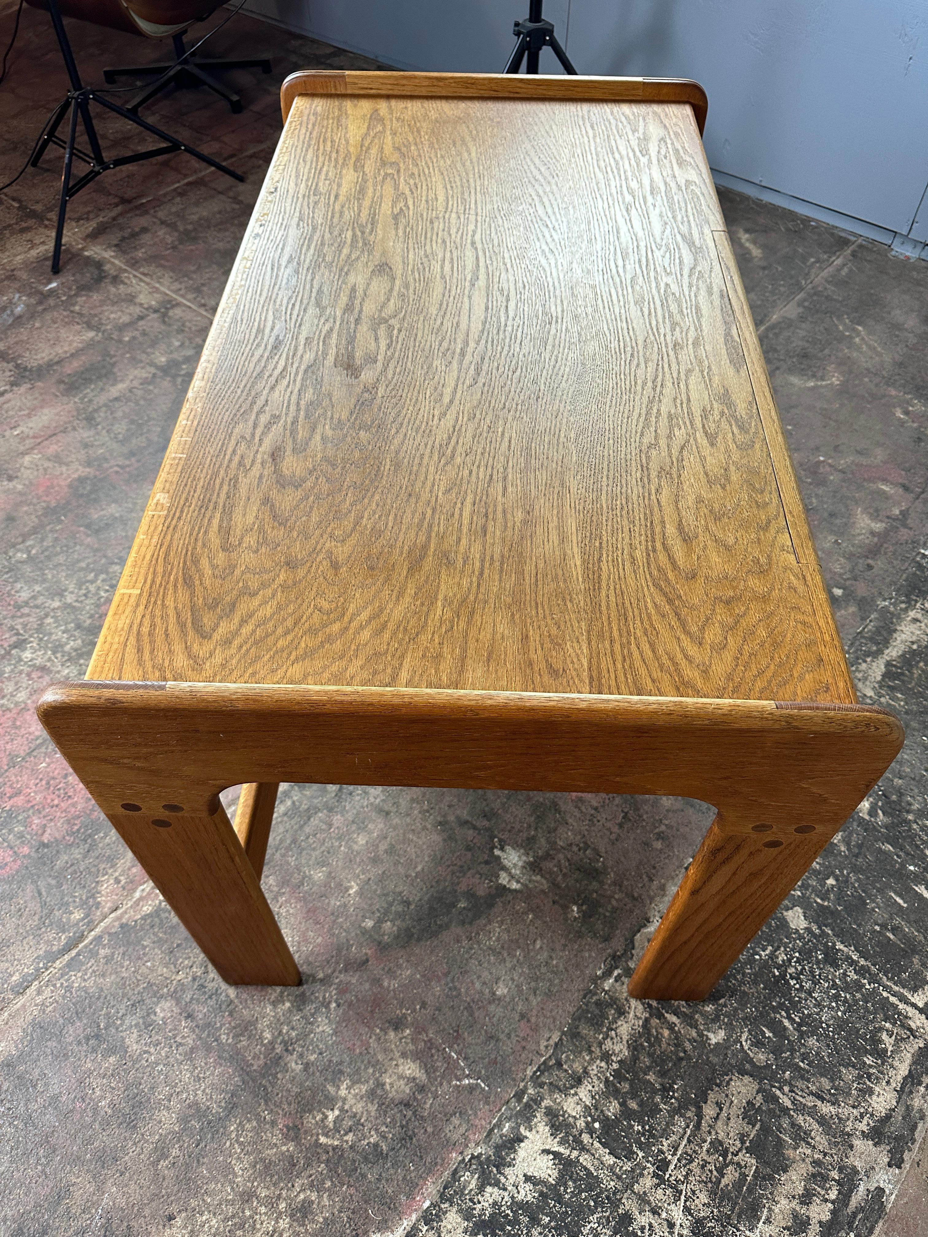 American Rare Smaller Version of the Oak Desk by Lou Hodges California Design Group For Sale