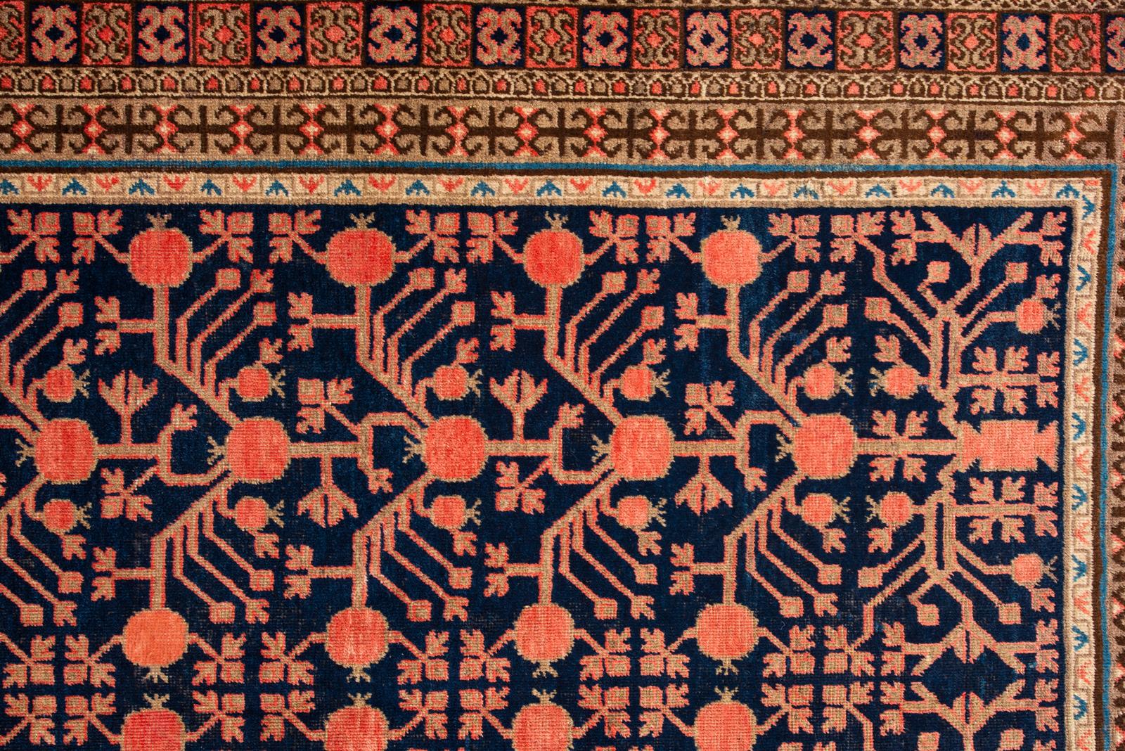 Rare Samarkanda Khotan with Pomegranates 6