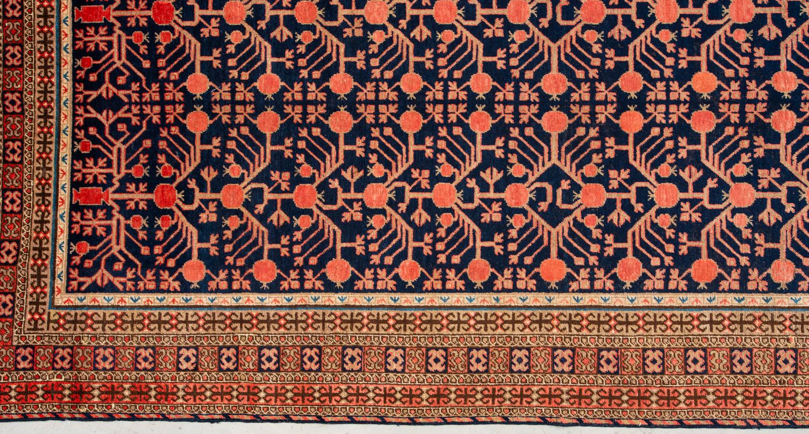 Wool Rare Samarkanda Khotan with Pomegranates