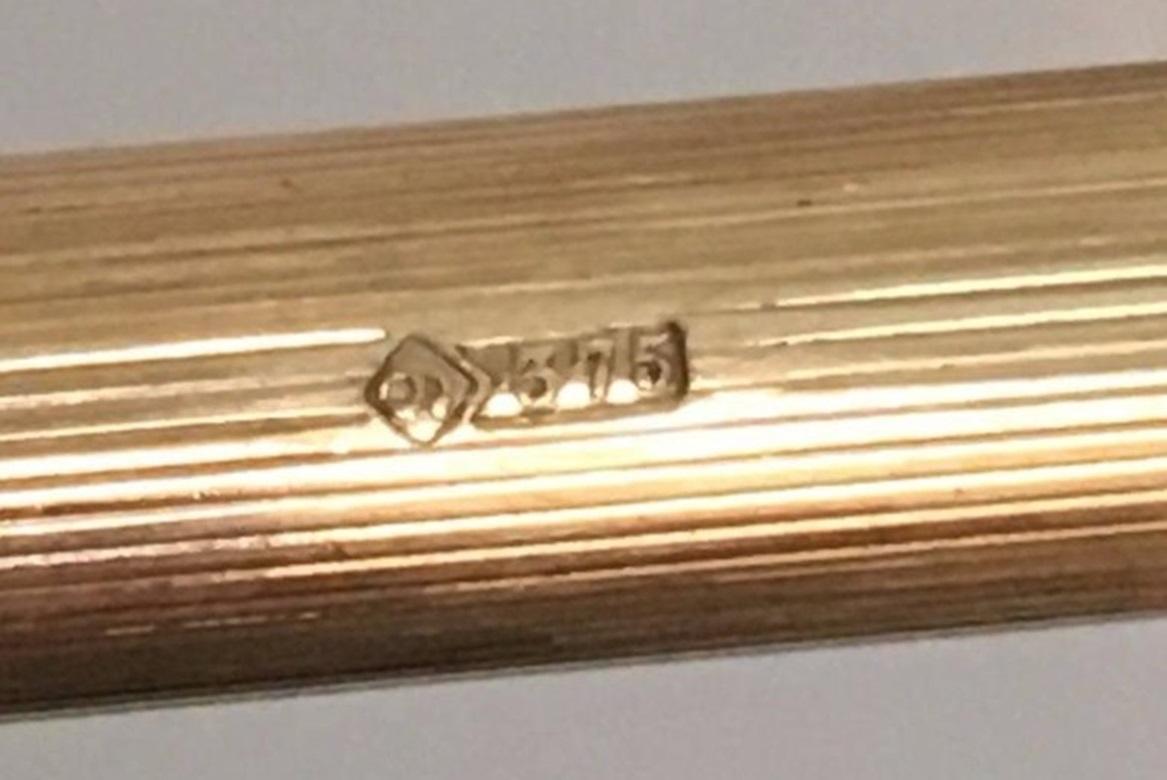 Rare Sampson Mordan & Asprey 9-Carat Gold 18 Hole Gold Tool Telescopic Pencil For Sale 2