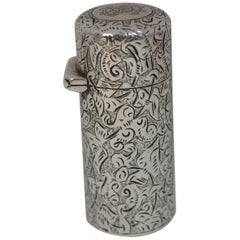 Rare Sampson Mordan & Co. Solid Silver Scent Bottle and Stopper