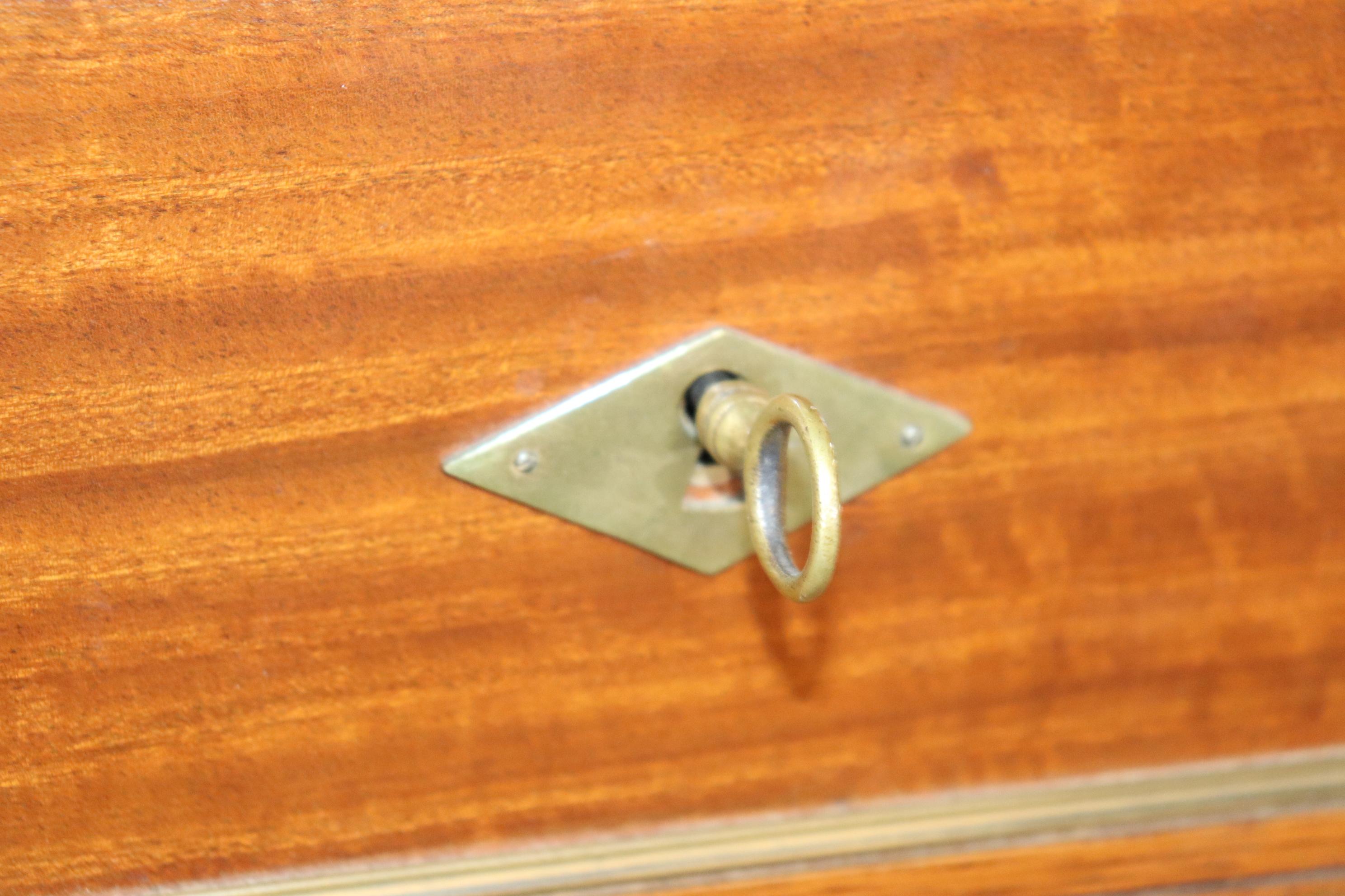 Rare Satinwood French-Made Directoire Brass Trimmed Semanier Dresser  8