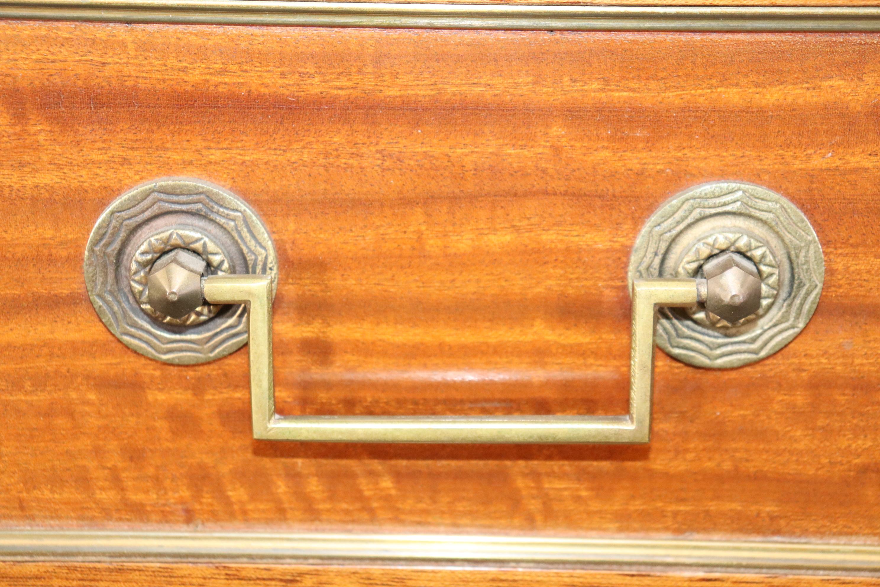 Rare Satinwood French-Made Directoire Brass Trimmed Semanier Dresser  2