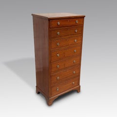 Rare Satinwood Wellington Chest of drawers