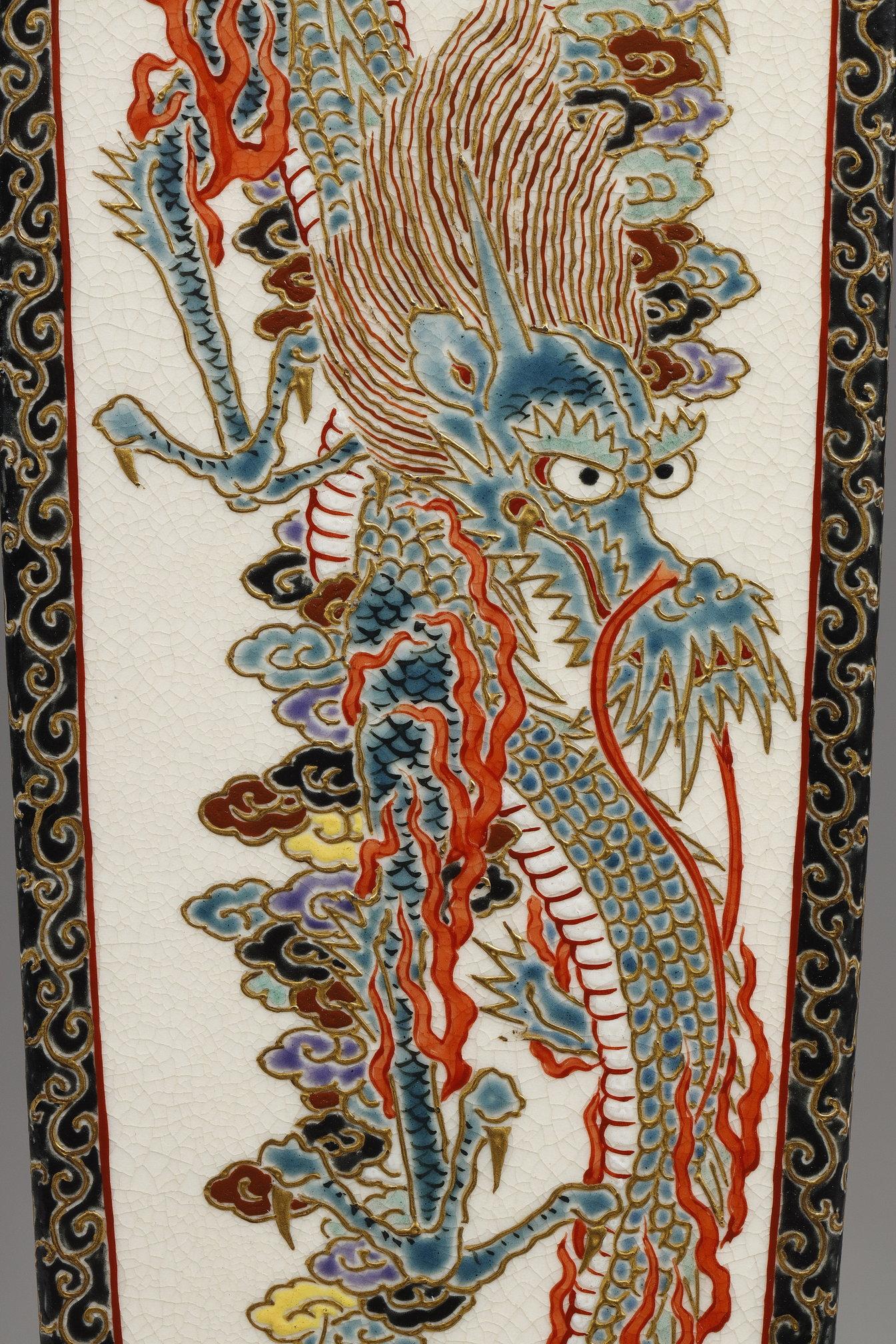 Rare vase satsuma de la période Meiji, Japon  9