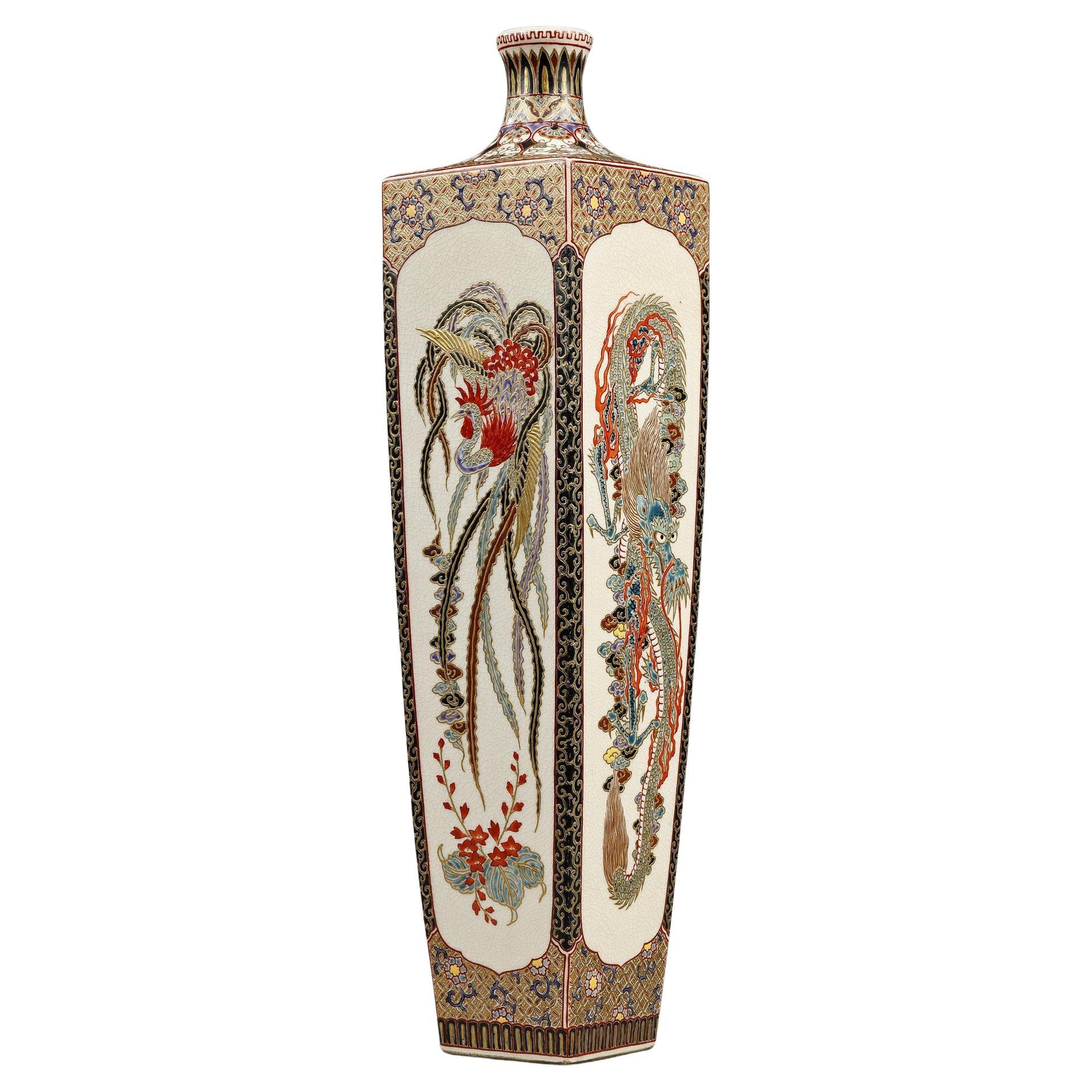 Rare vase satsuma de la période Meiji, Japon 