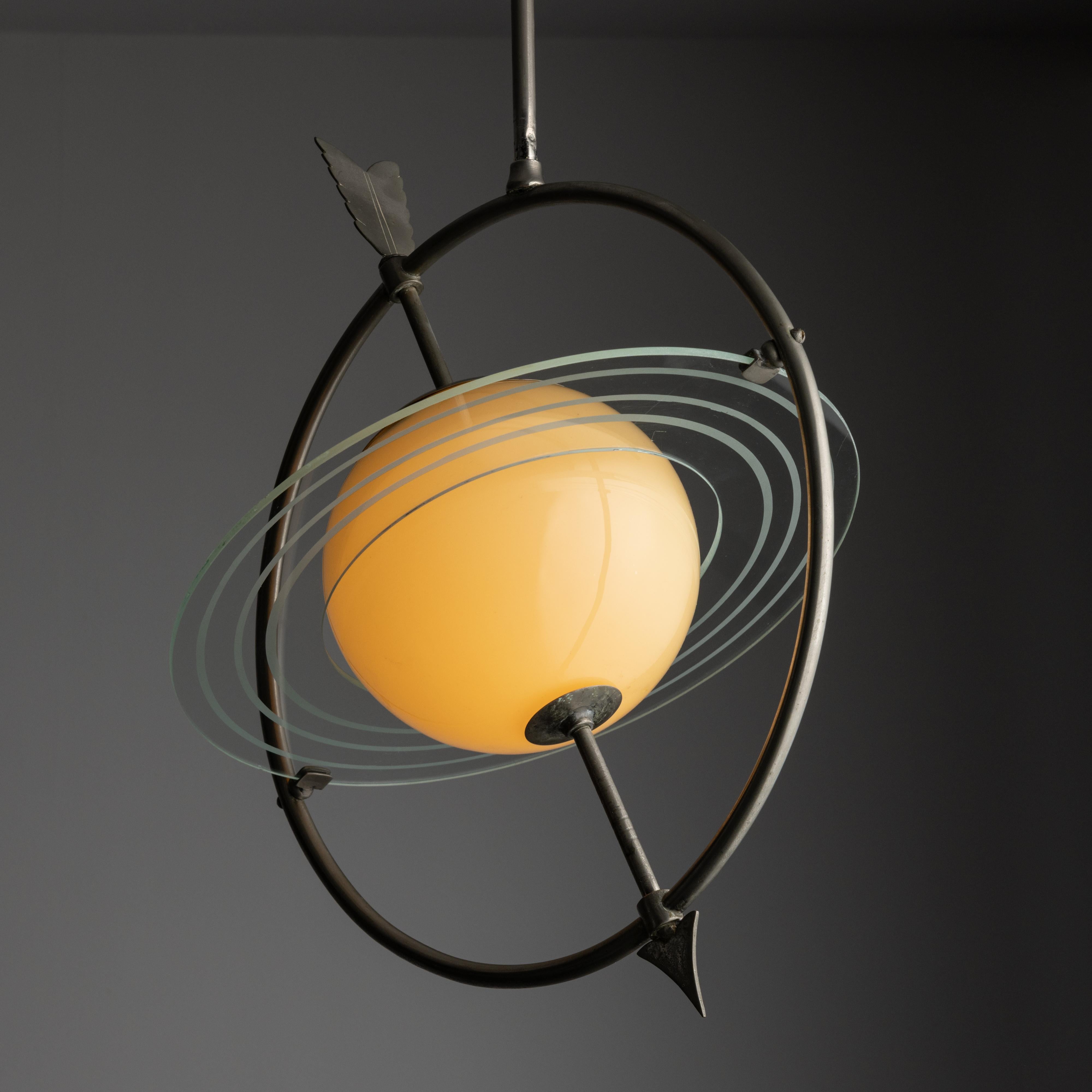 Metal Rare Ceiling Light by Gio Ponti and Pietro Chiesa for Fontana Arte