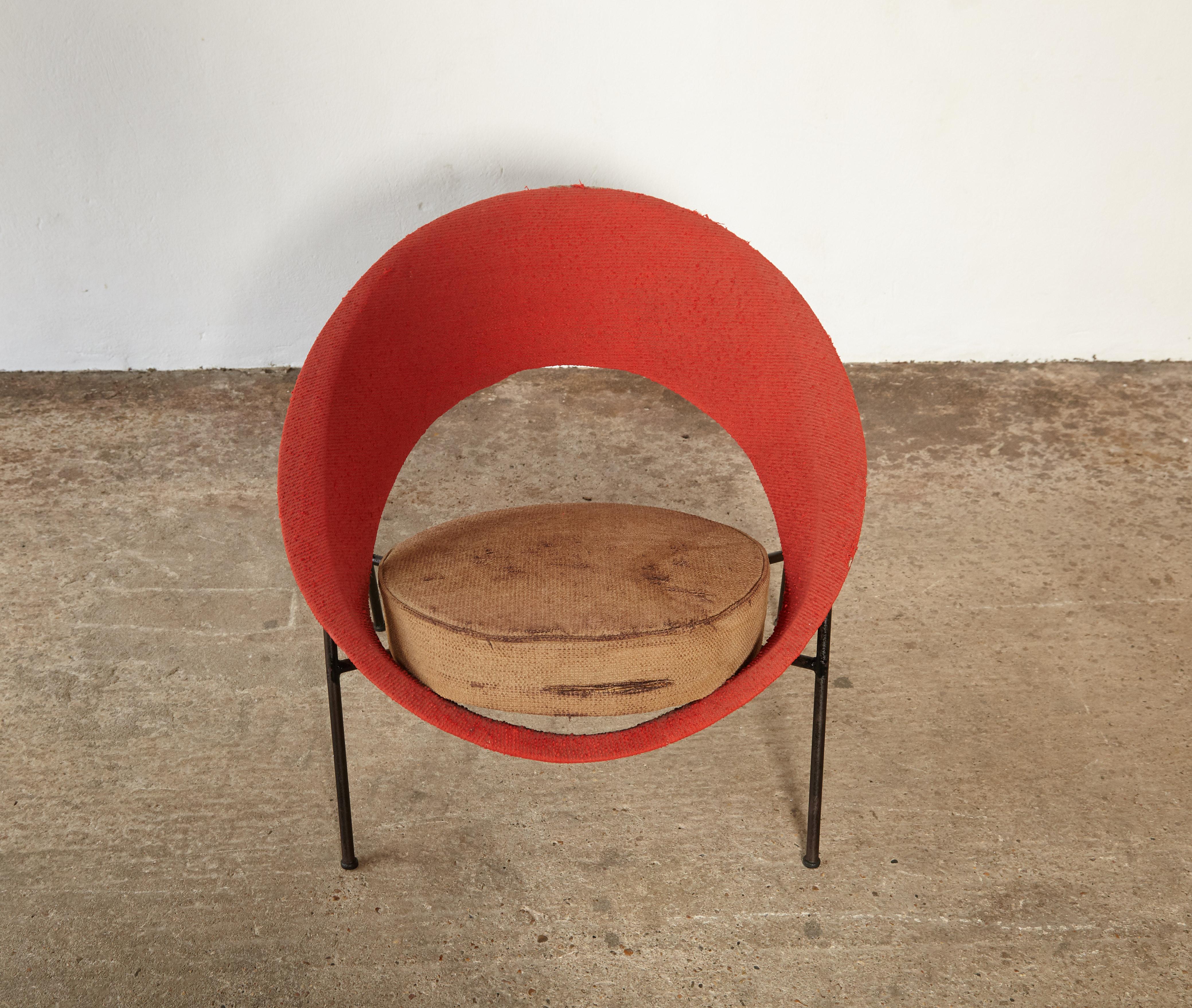 Rare Saturne Armchair by Genevieve Dangles and Christian Defrance, France, 1950s 2