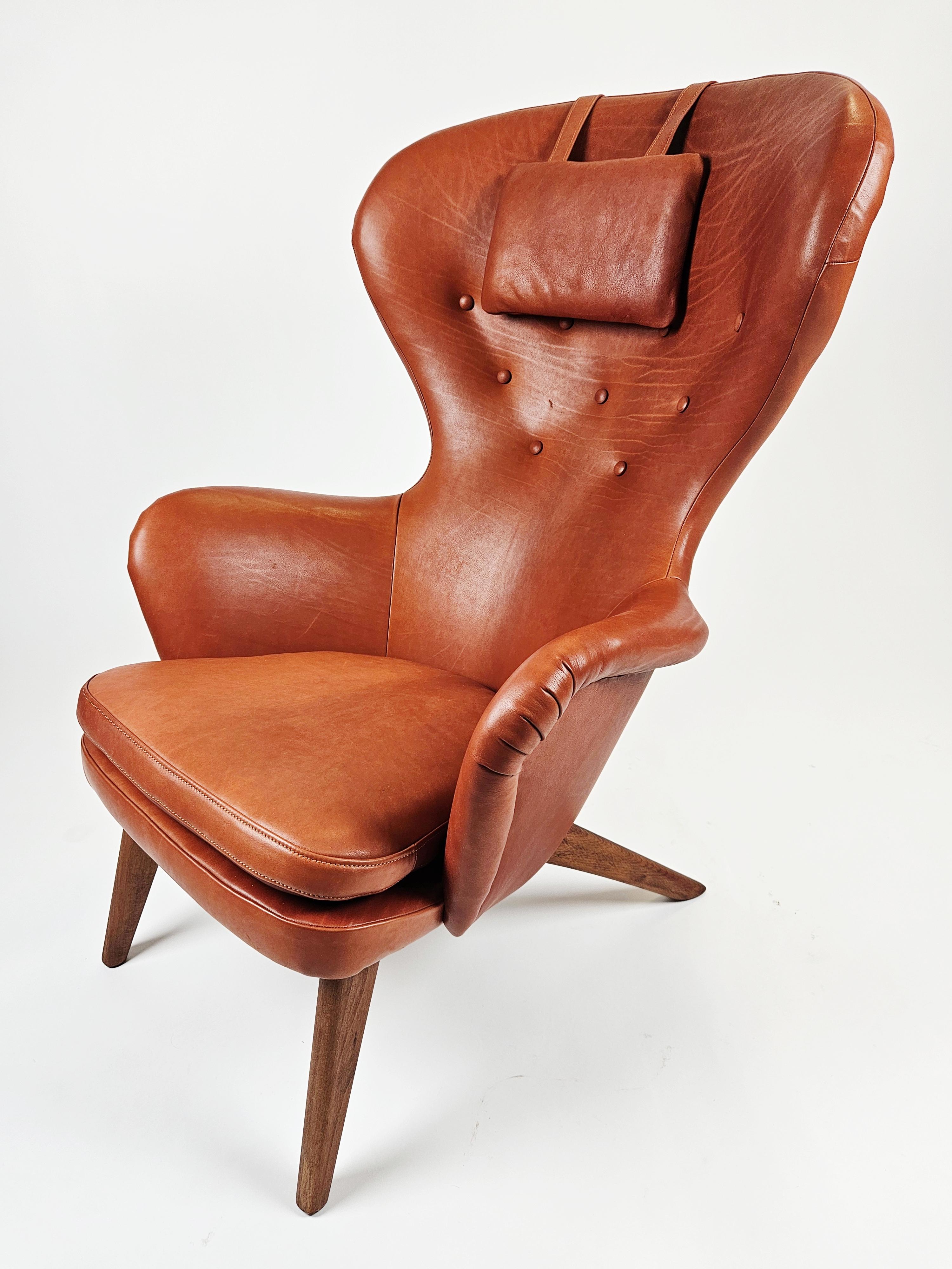 Rare Scandinavian lounge chair 'Siesta' by Gustaf Hiort af Ornäs, Finland, 1950s For Sale 3