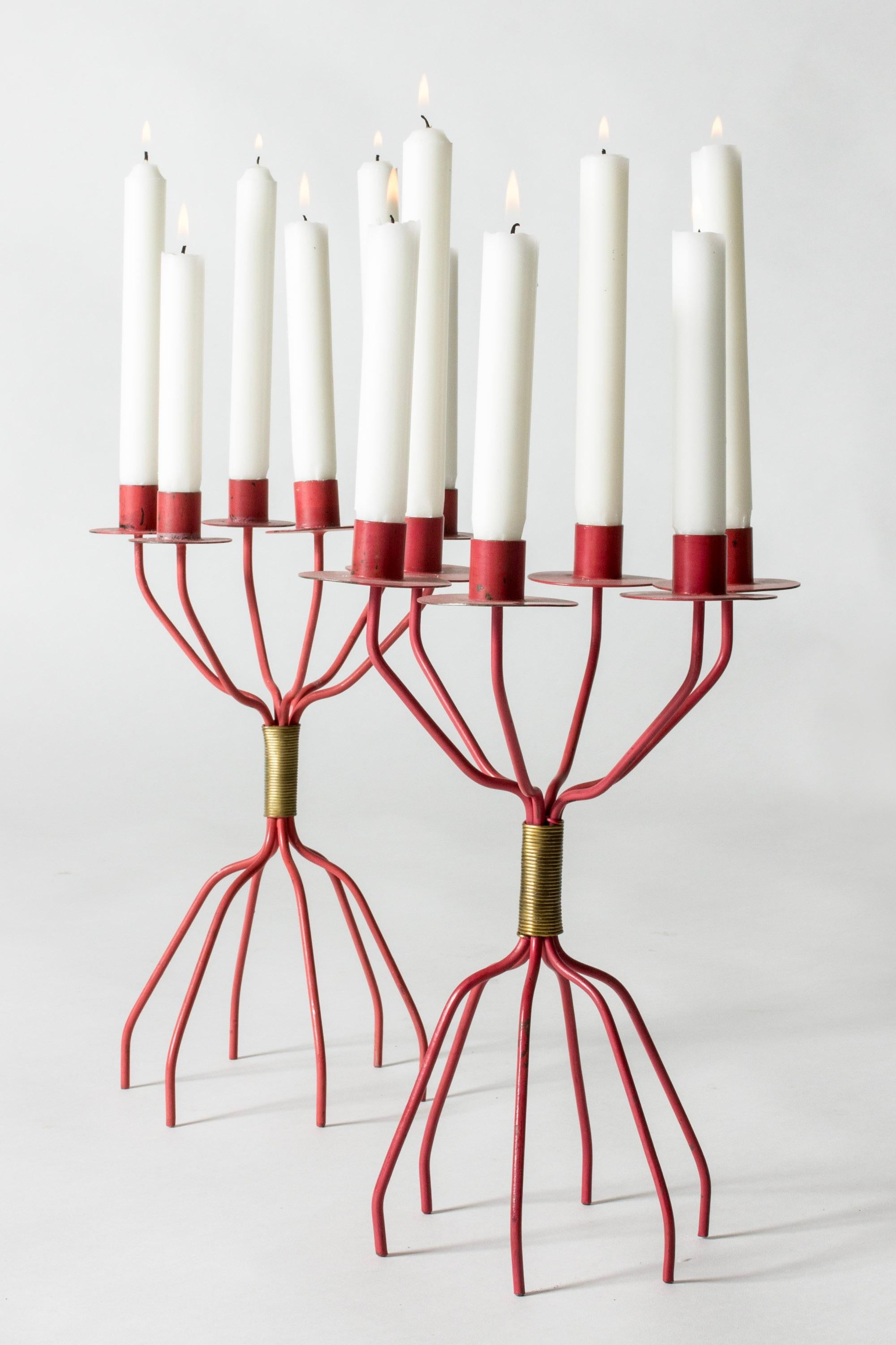 Scandinave moderne Rare candélabres en métal moderne scandinave de Hans-Agne Jakobsson, années 1950 en vente