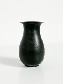 Rare Scandinavian Modern Vase In Bronze, Nils Fougstedt for FAK, Sweden ca 1930