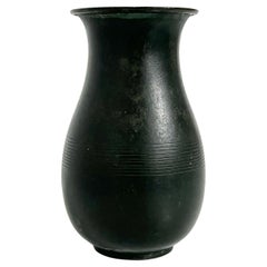 Rare Scandinavian Modern Vase In Bronze, Nils Fougstedt for FAK, Sweden ca 1930