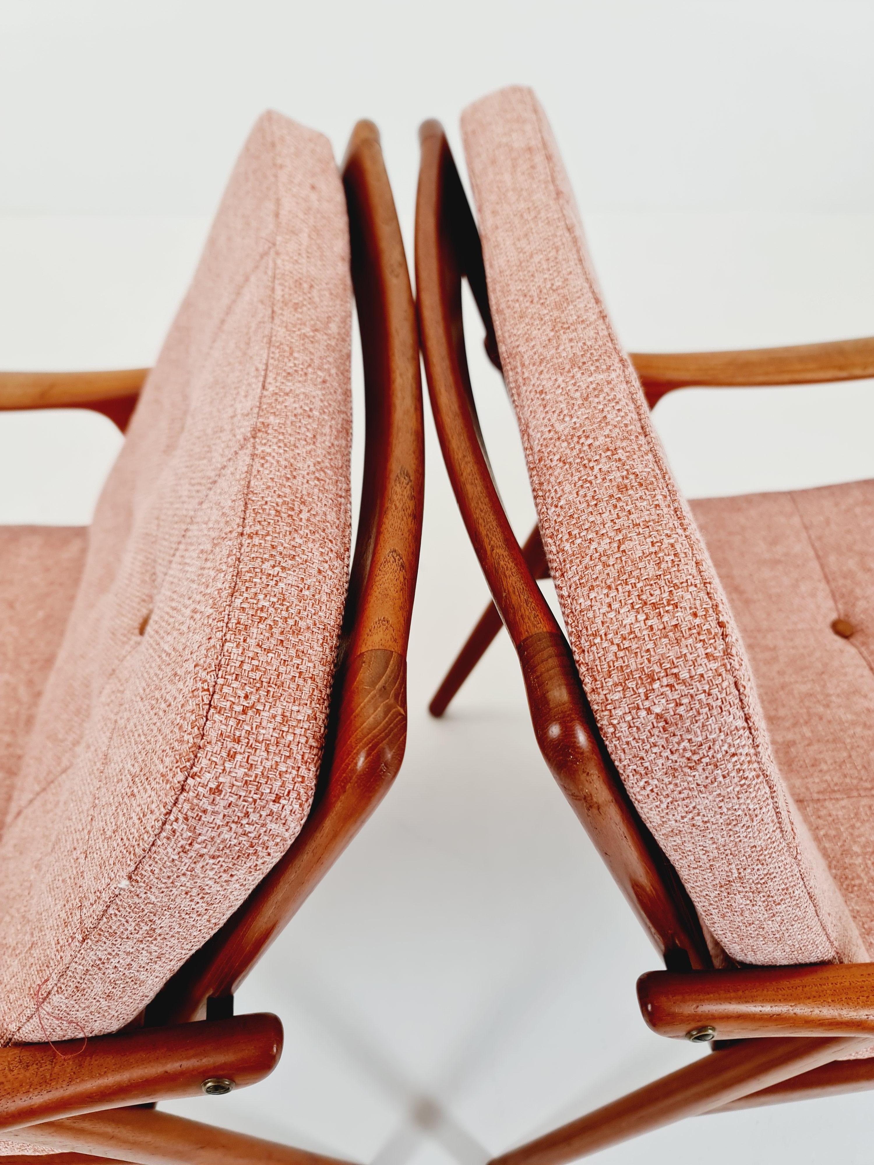Rare Scandinavie  Chaise longue en teck massif de Fredrik Kayser pour Vante, 1950 en vente 4