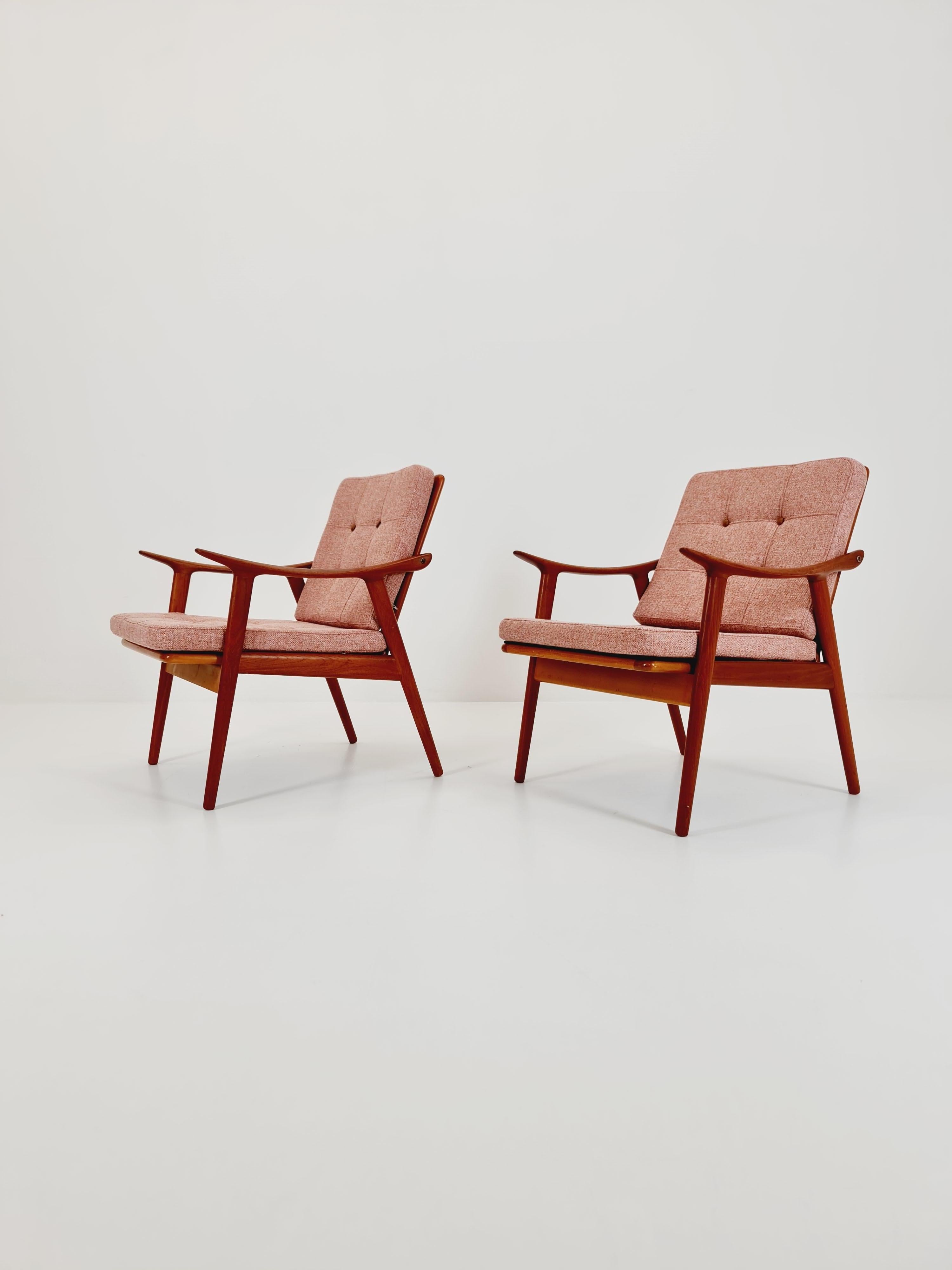 Rare Scandinavie  Chaise longue en teck massif de Fredrik Kayser pour Vante, 1950 en vente 6