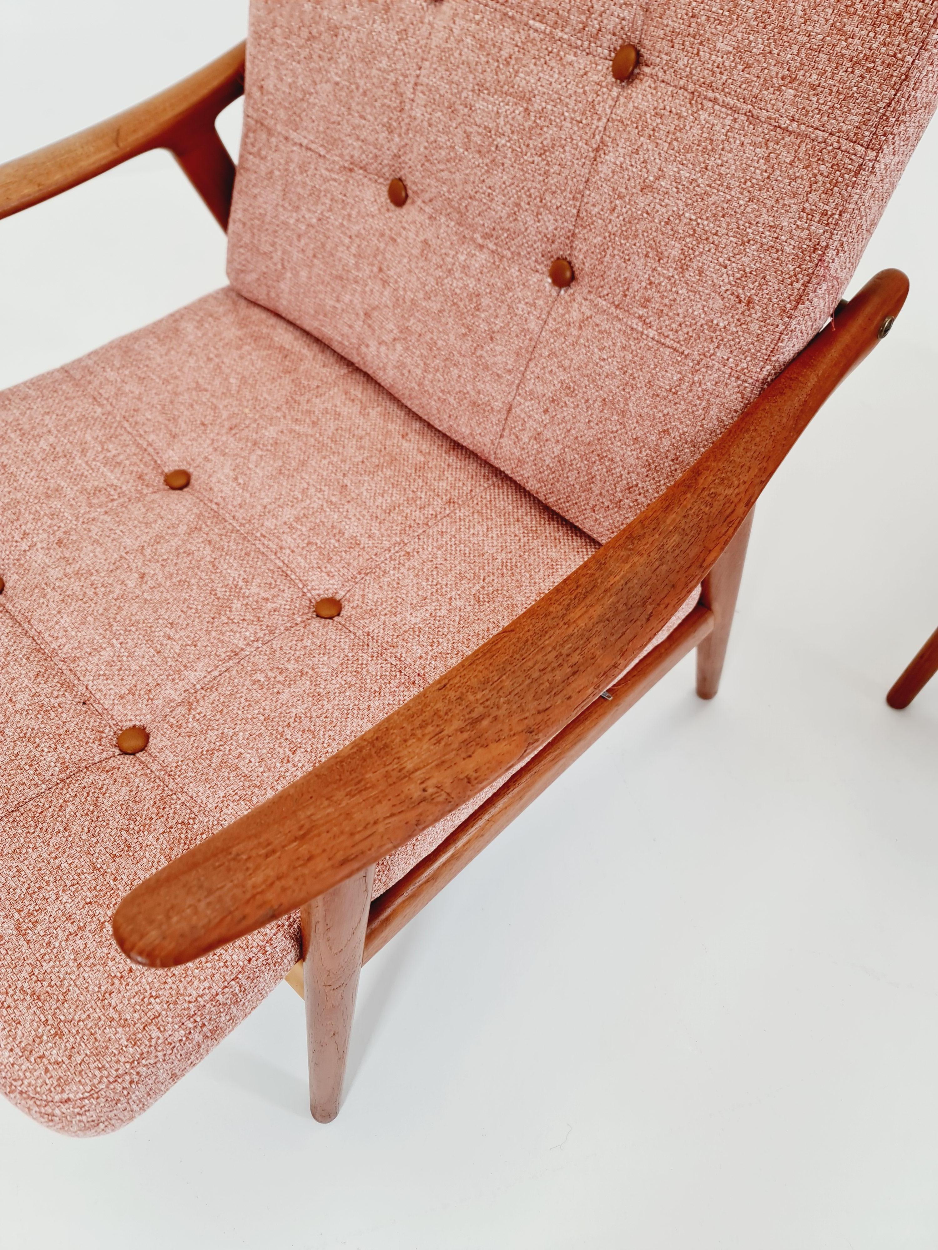 Rare Scandinavie  Chaise longue en teck massif de Fredrik Kayser pour Vante, 1950 en vente 7