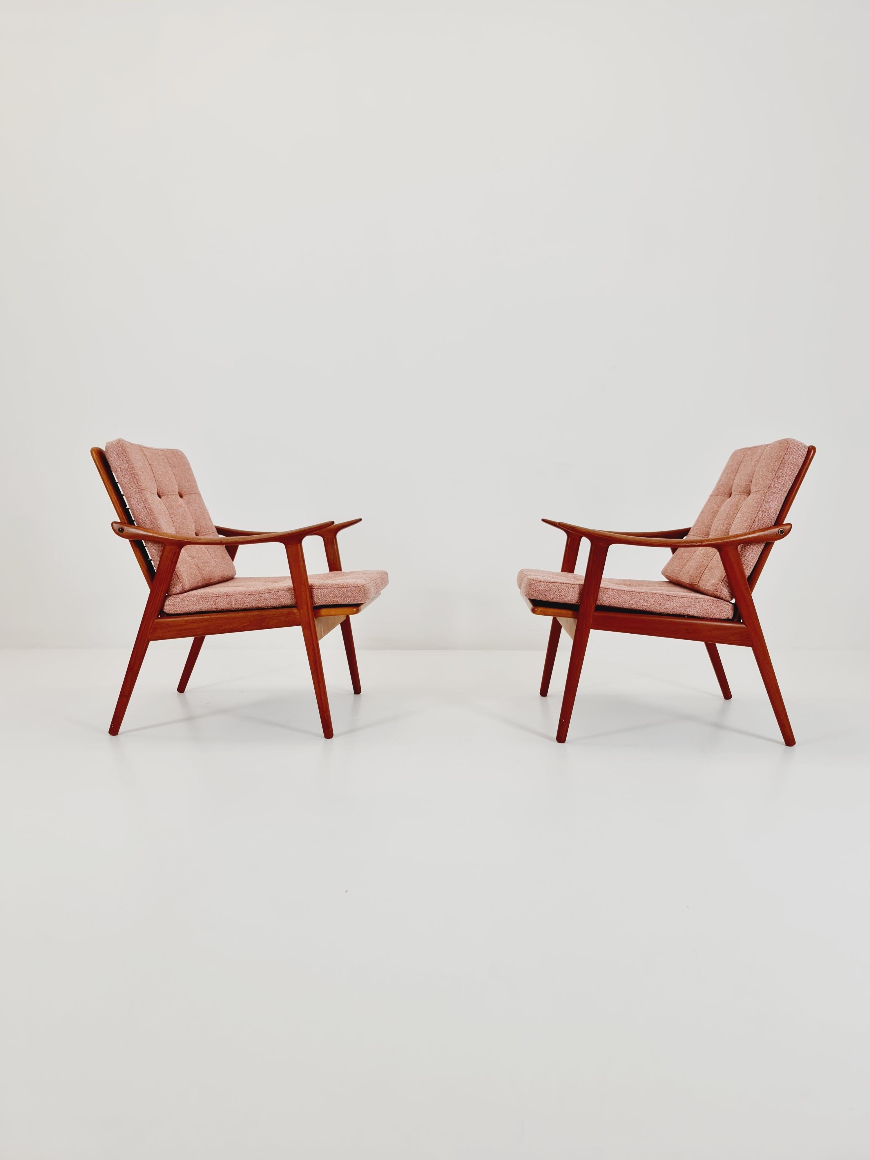 Mid-Century Modern Rare Scandinavie  Chaise longue en teck massif de Fredrik Kayser pour Vante, 1950 en vente