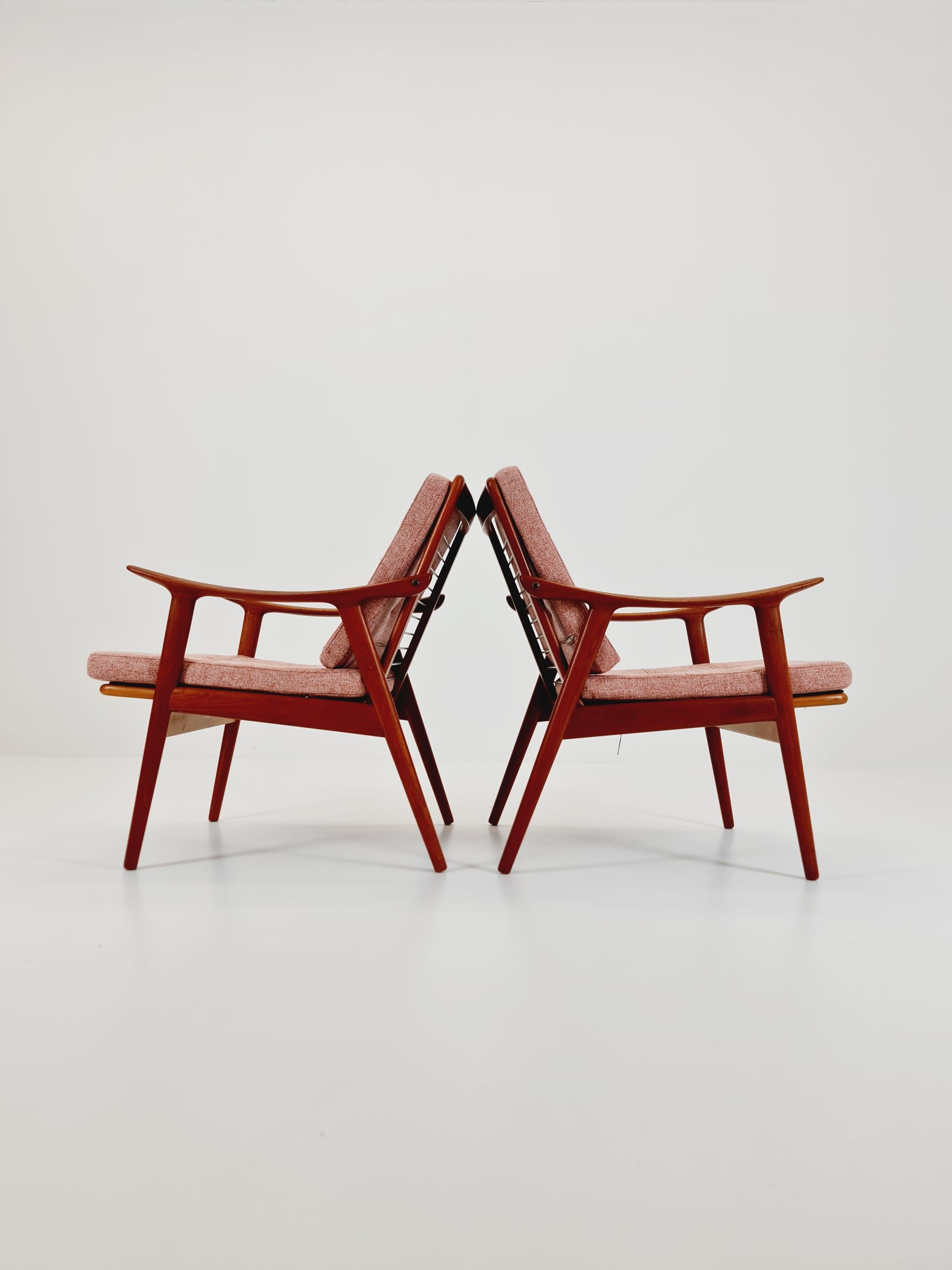 Rare Scandinavie  Chaise longue en teck massif de Fredrik Kayser pour Vante, 1950 en vente 2