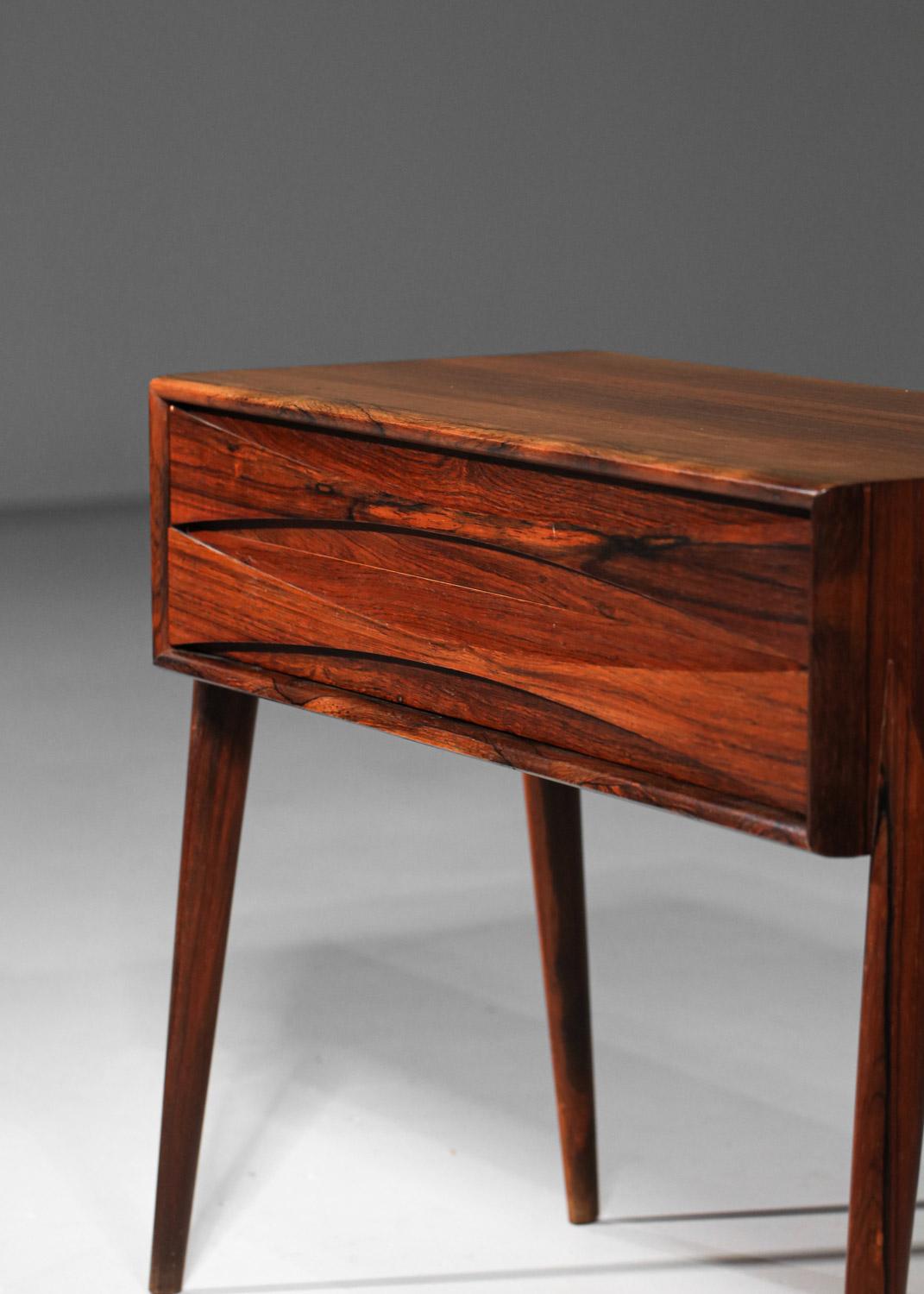 Danish rare Scandinavian solid wood night table by Arne vodder danish 1960's For Sale