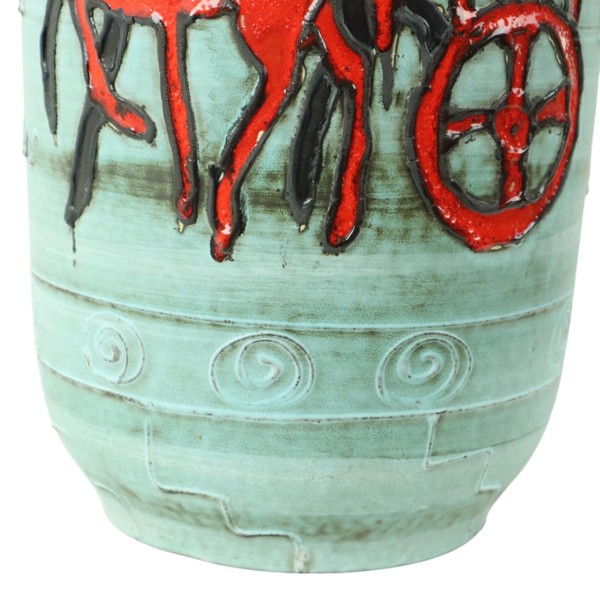 Ceramica Raro vaso Scheurich XL Germania Ovest Cavallo Carro 546-50 in vendita