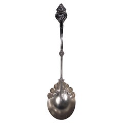 Rare Schulz & Fischer San Francisco Medallion Coin Silver Soup Ladle