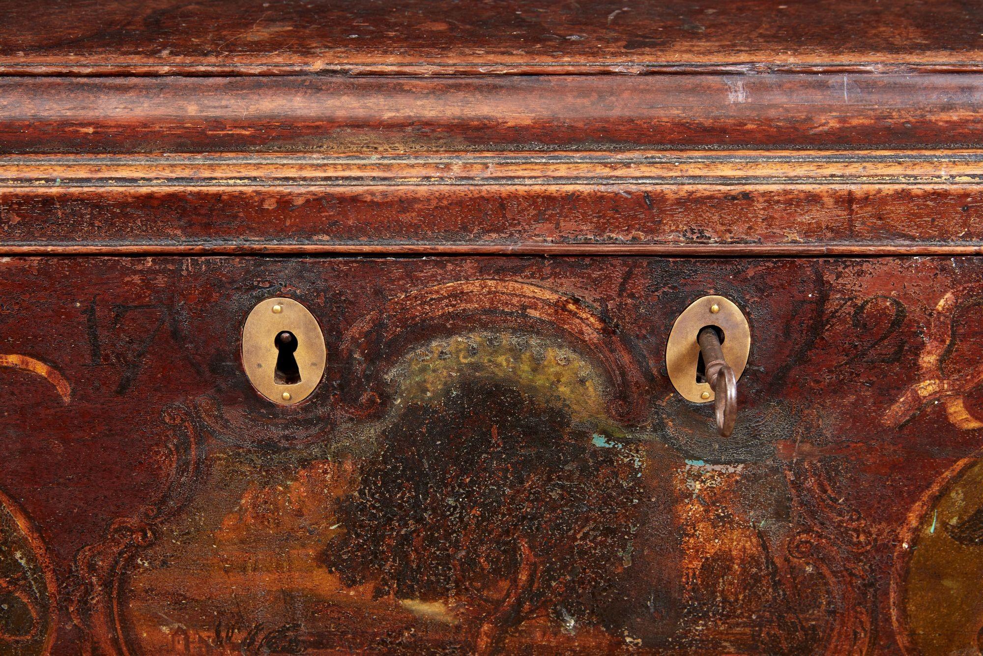 18th Century Rare Scottish George III Corporation Treasury Box For Sale