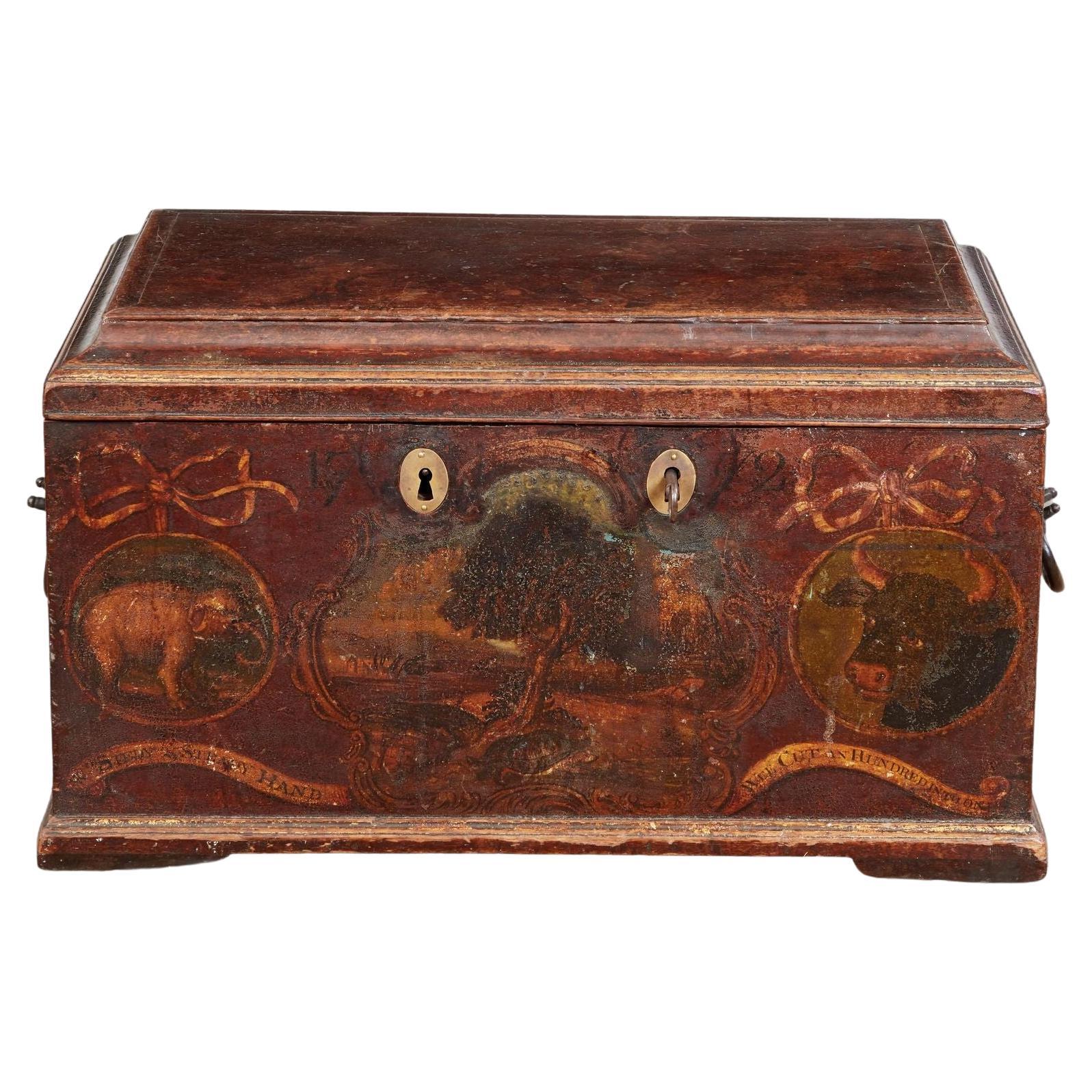 Seltene schottische George III Corporation Treasury-Schachtel