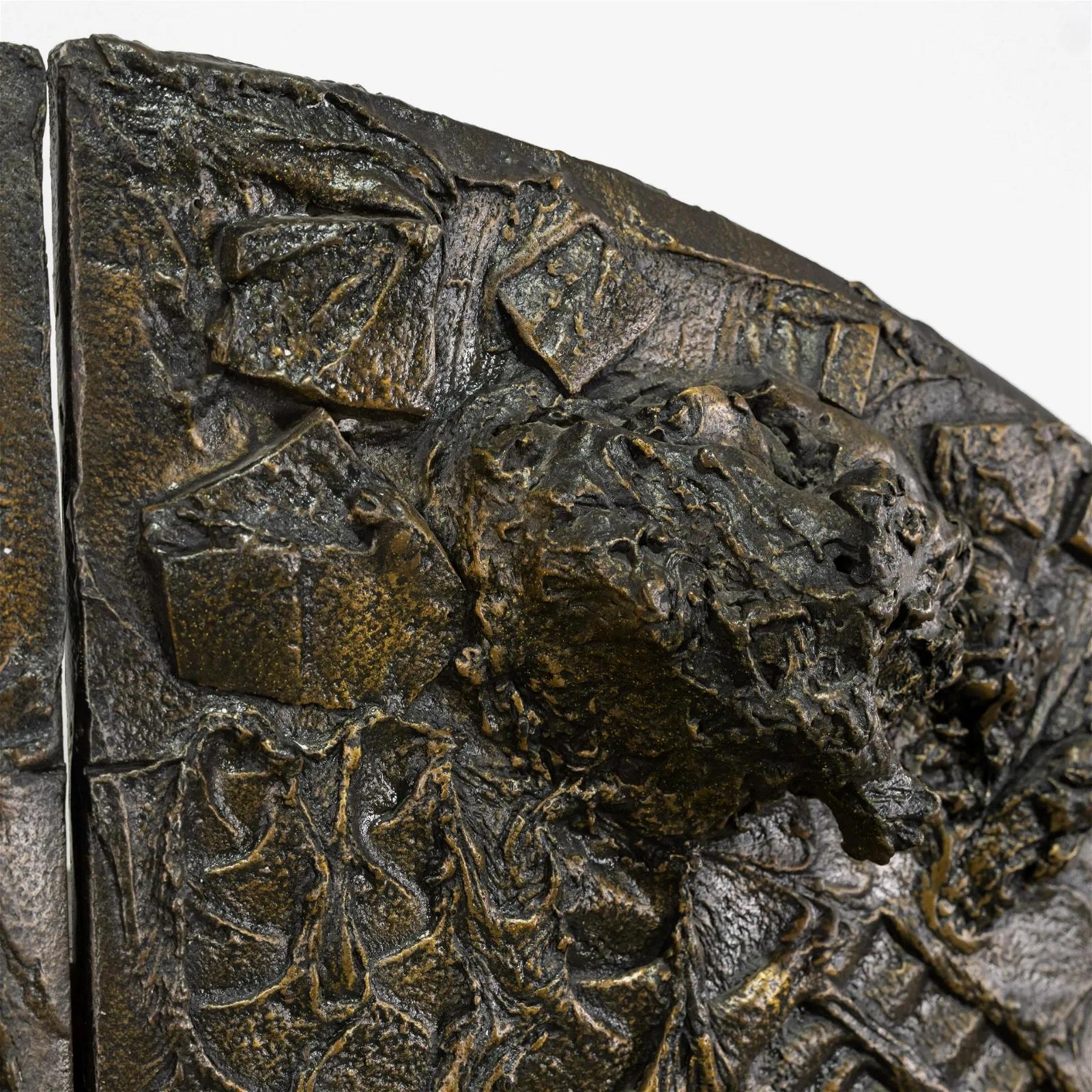 Seltenes „Sculpted -Bronze“  „Disc Bar“ von Paul Evans für Directional (Patiniert) im Angebot