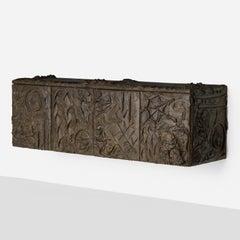 Rare "Sculpted Bronze" Wall-Hanging Cabinet by Paul Evans for Directional