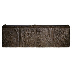 Rare "Sculpted Bronze" Wall-Hanging Cabinet by Paul Evans for Directional