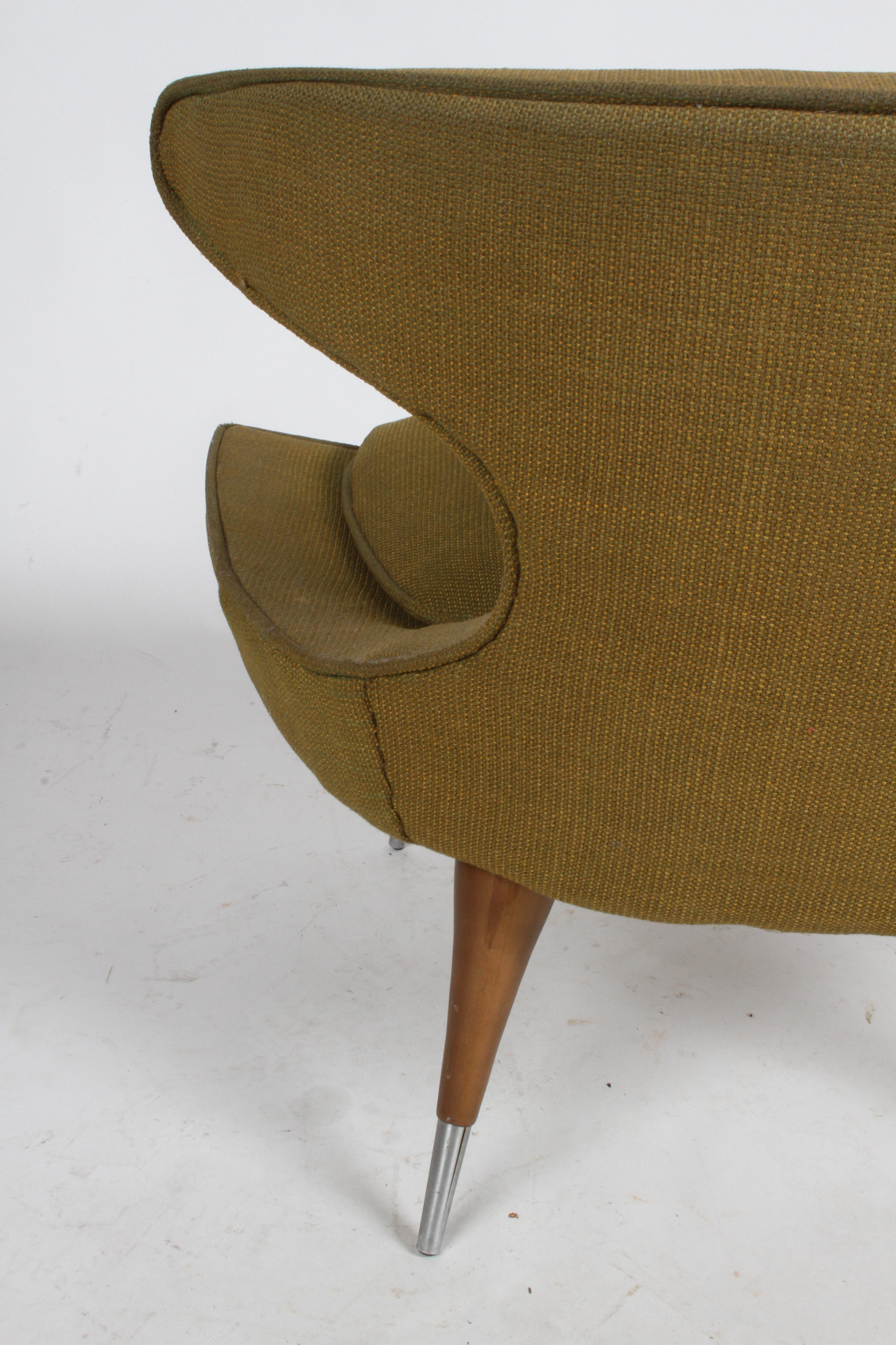 Rare Sculptural 1950s Horn Chair by Karpen of California In Good Condition In St. Louis, MO