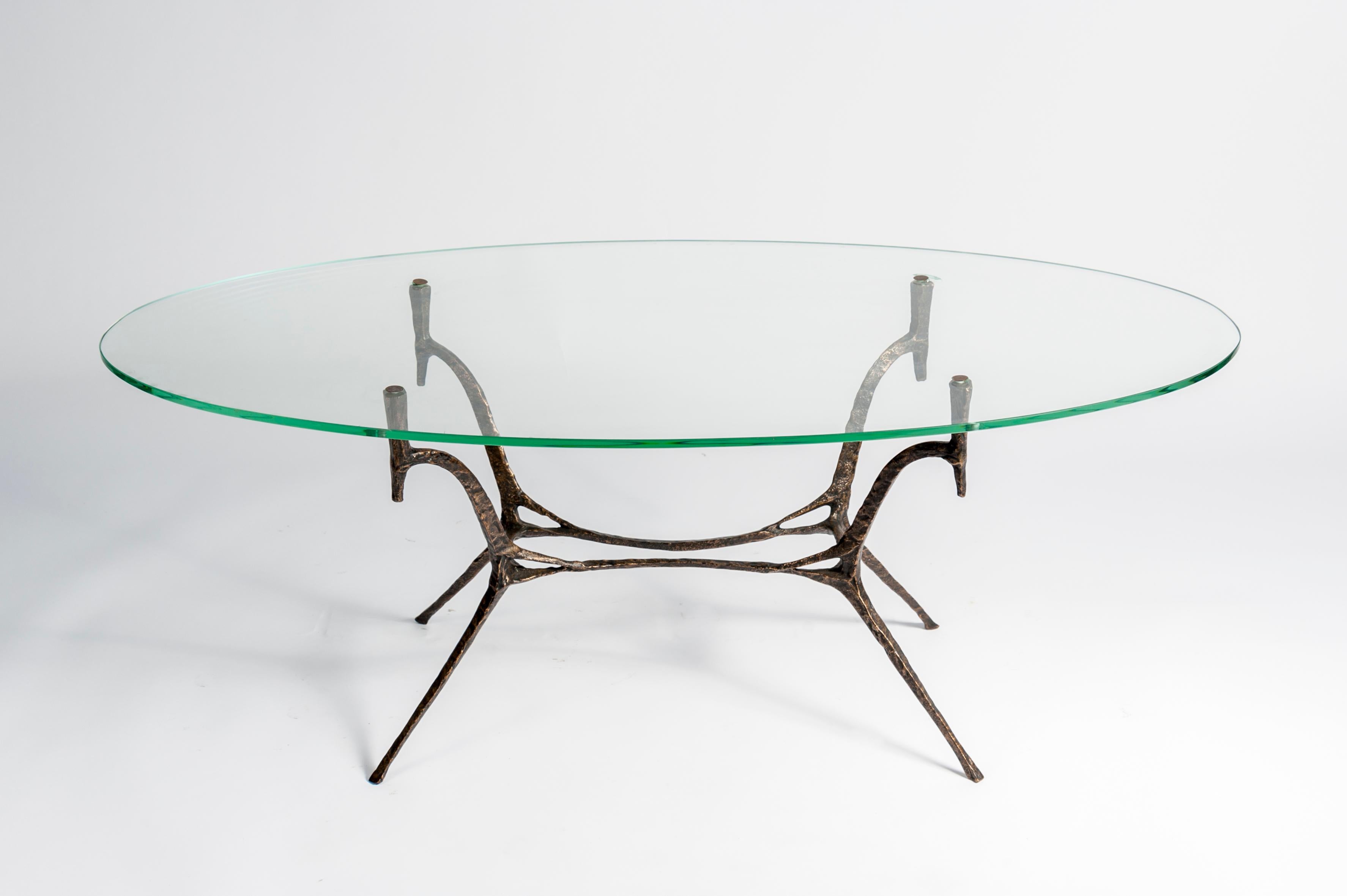 Mid-20th Century Rare Sculptural Bronze Cocktail Table by Felix Agostini