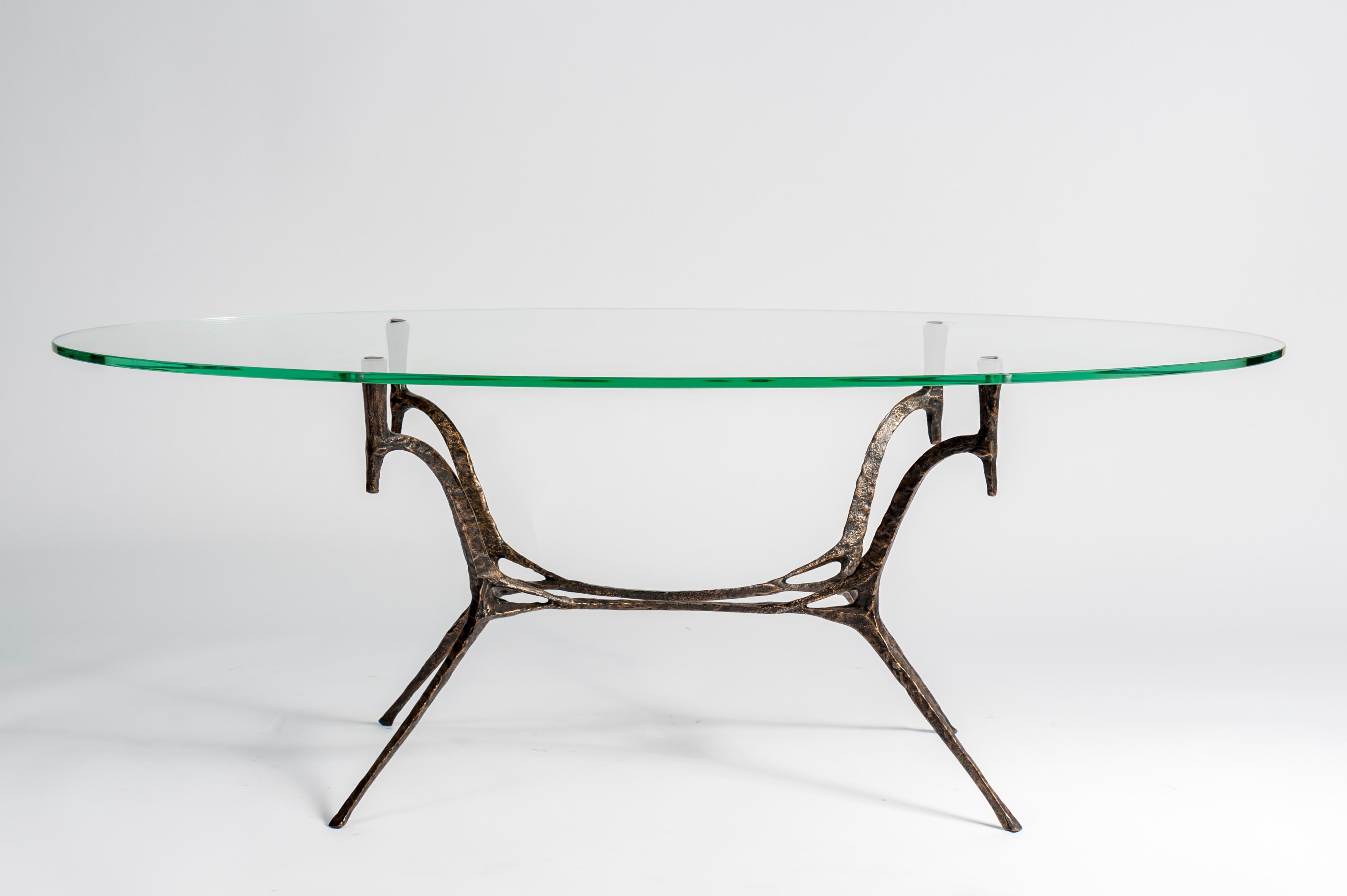 Rare Sculptural Bronze Cocktail Table by Felix Agostini 1