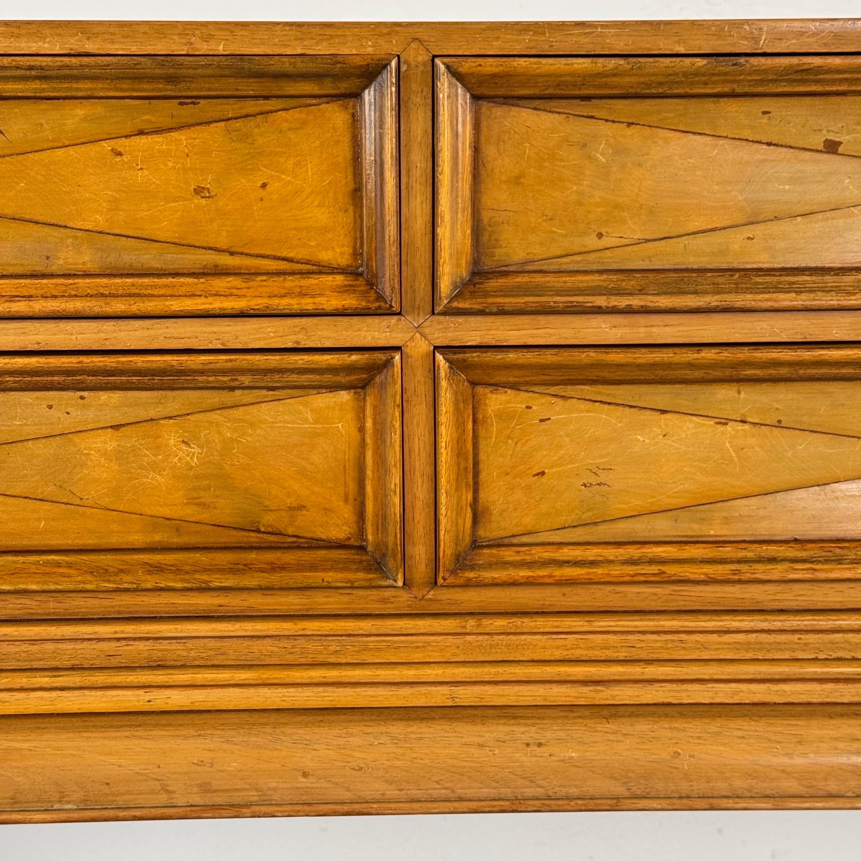 Seltenes skulpturales Sideboard mit Rautenfront von Osvaldo Borsani für ABV, Italien, 1950er Jahre im Angebot 4