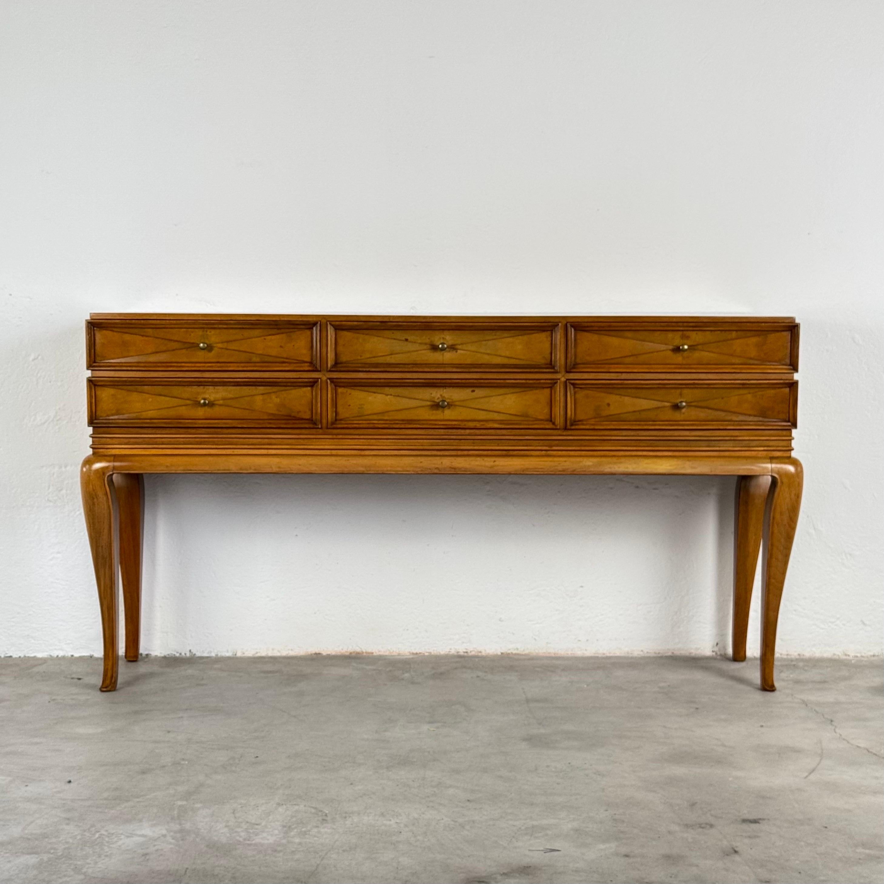 Seltenes skulpturales Sideboard mit Rautenfront von Osvaldo Borsani für ABV, Italien, 1950er Jahre (Moderne der Mitte des Jahrhunderts) im Angebot
