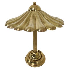 Rare Sculptural Italian Brass Table Lamp, 1970s  Hollywood Regency Design