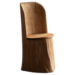 Rare Sculptural Pine Log Chair, Swedish Design, 20th Century