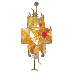 Rare sculptural wall light by Albano Poli