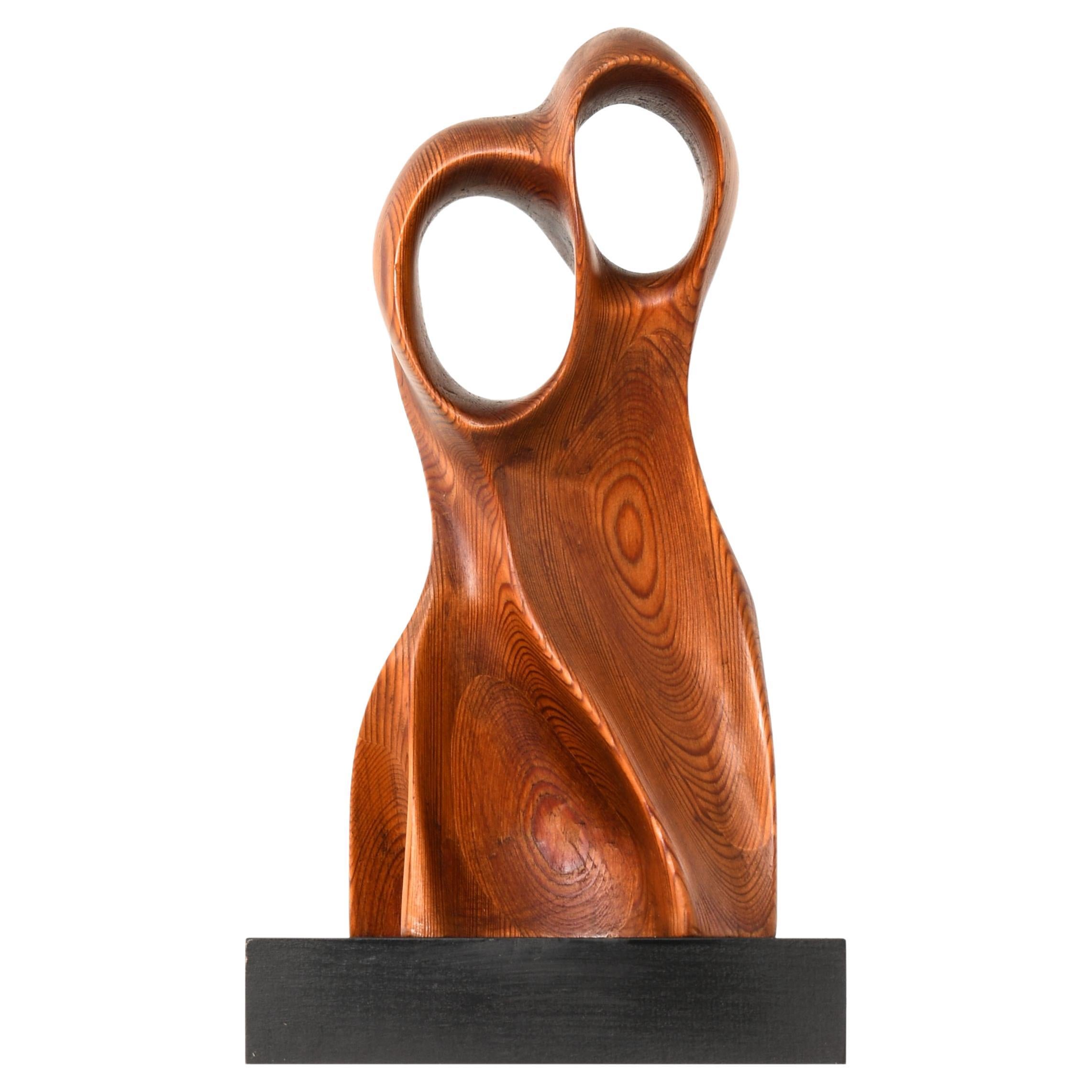 Rare Sculpture in Pine by Johnny Mattsson, 1950's For Sale