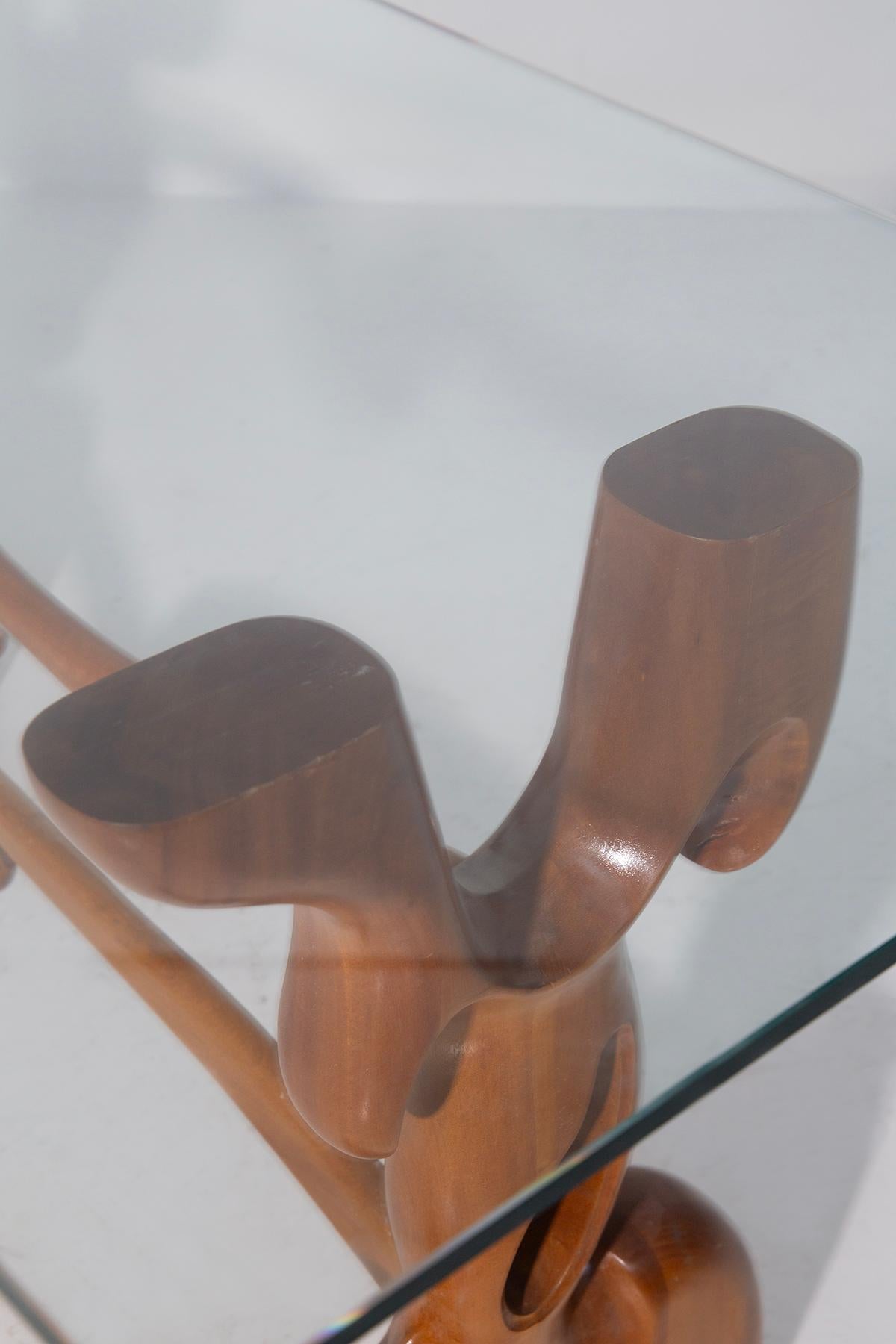 Rara mesa de comedor esculpida por Paul Laszlo, PUBLICADA en venta 3