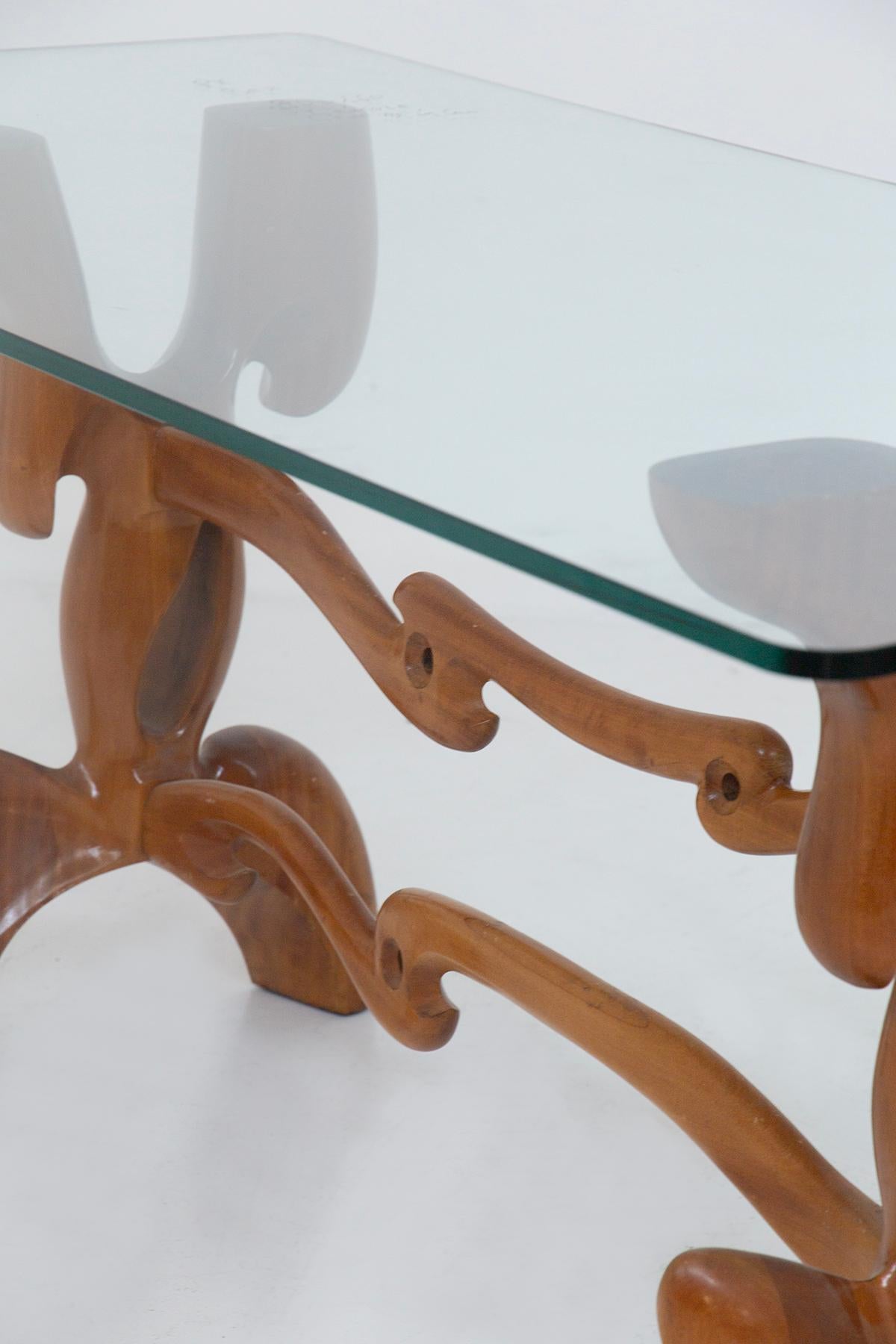 Rara mesa de comedor esculpida por Paul Laszlo, PUBLICADA Mid-20th Century en venta