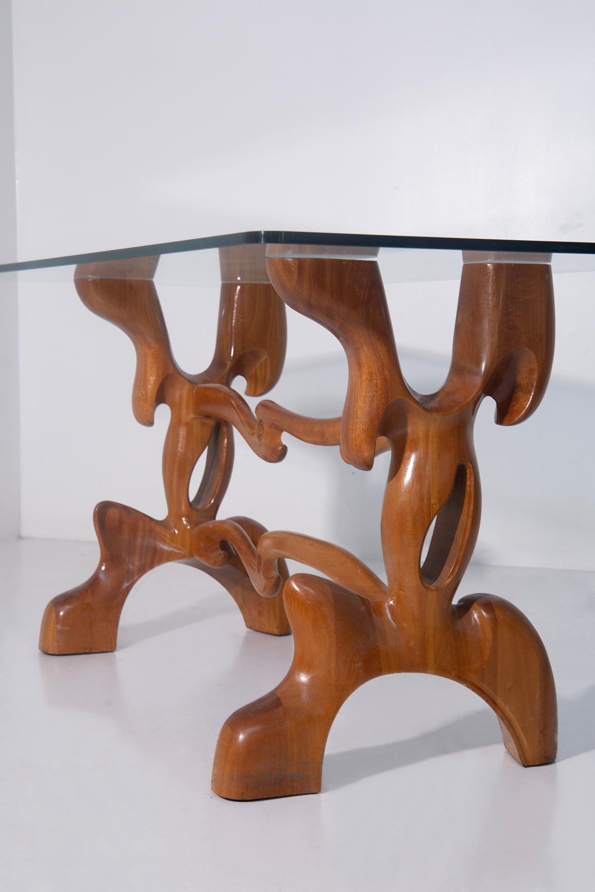 Rara mesa de comedor esculpida por Paul Laszlo, PUBLICADA Vidrio en venta