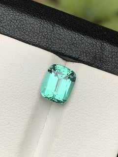 Rare Sea foam Natural Tourmaline Ring Loose Gemstone 2.95 Ct Cushion Cut-Jewelry