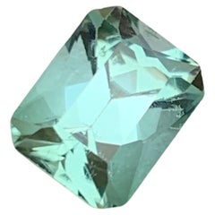 Rare Seafoam Green Natural Tourmaline Gemstone, 2.65 Ct Brilliant Cut for Ring